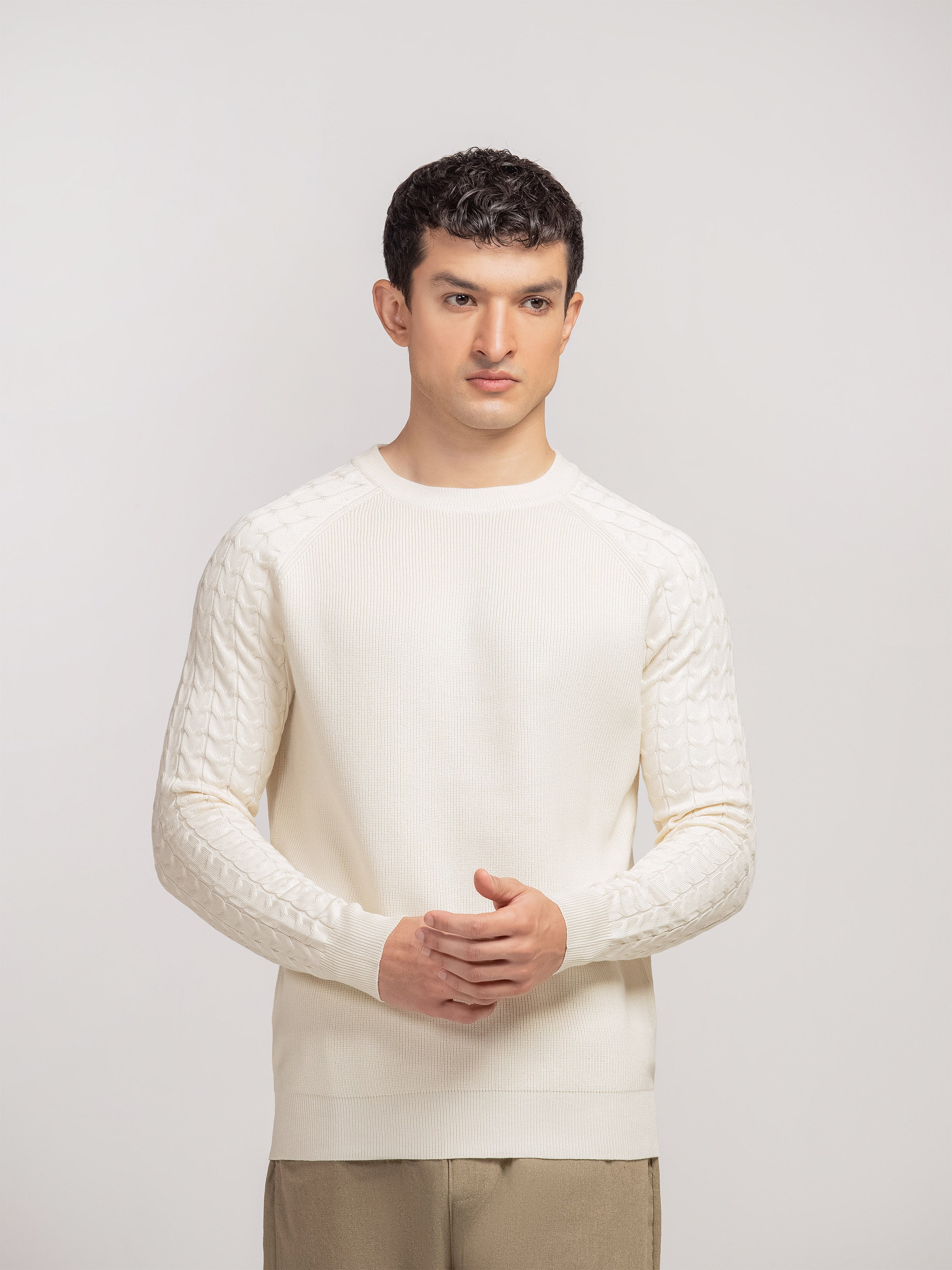 Textured Knit Sweater - FMTSWT5-015