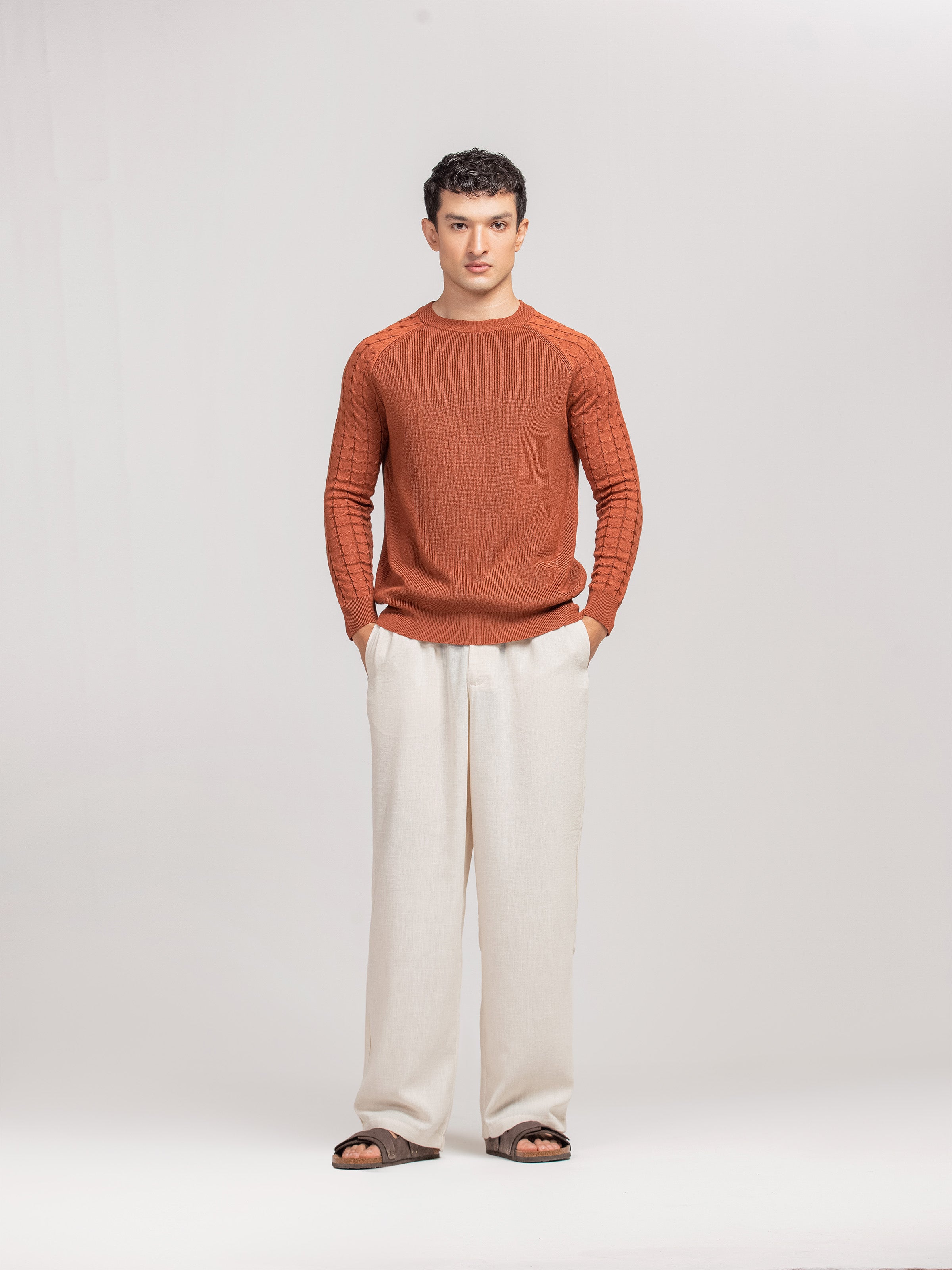 Textured Knit Sweater - FMTSWT5-016