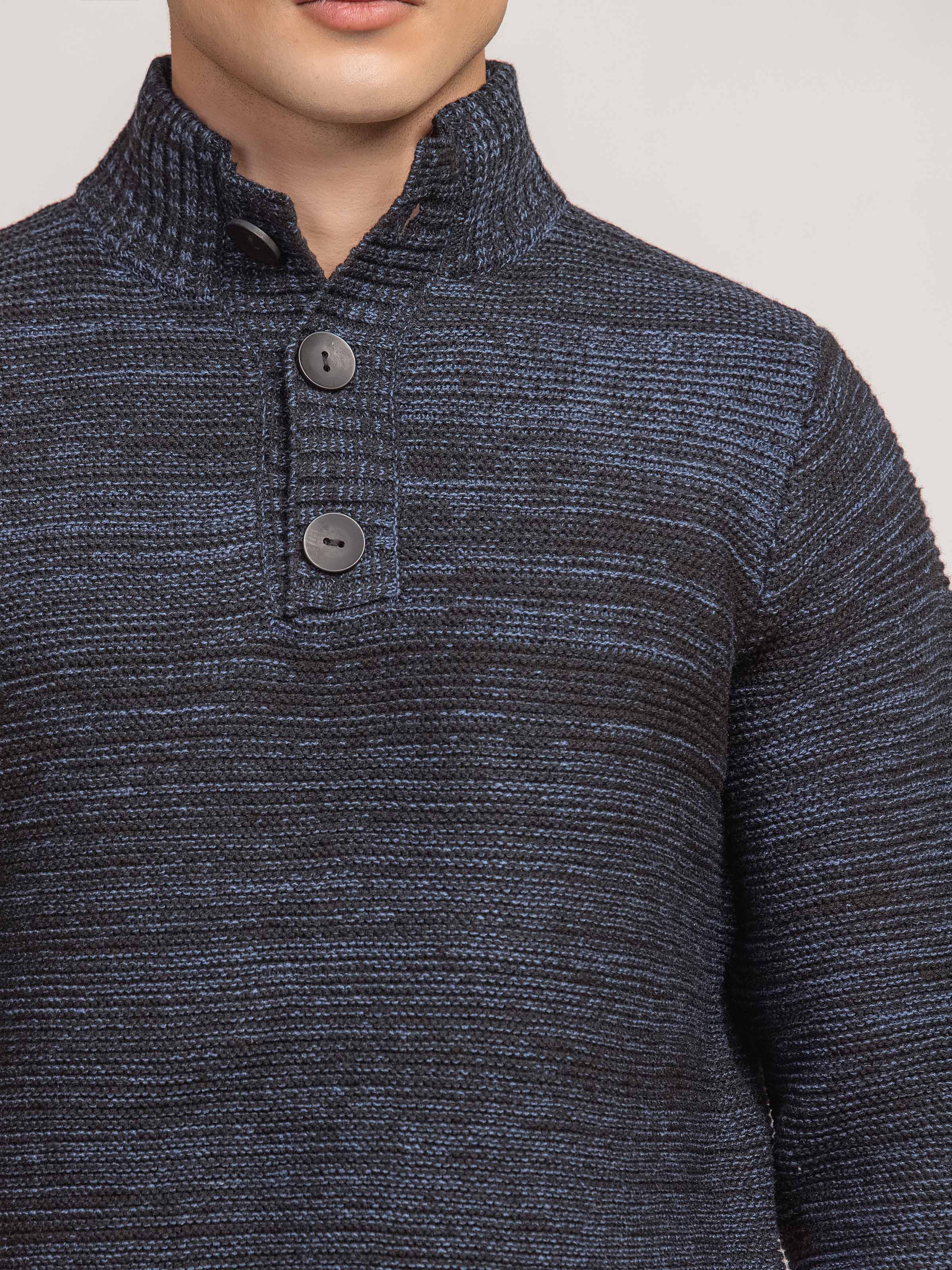 Mock Neck Knitted Sweater - FMTSWT5-021