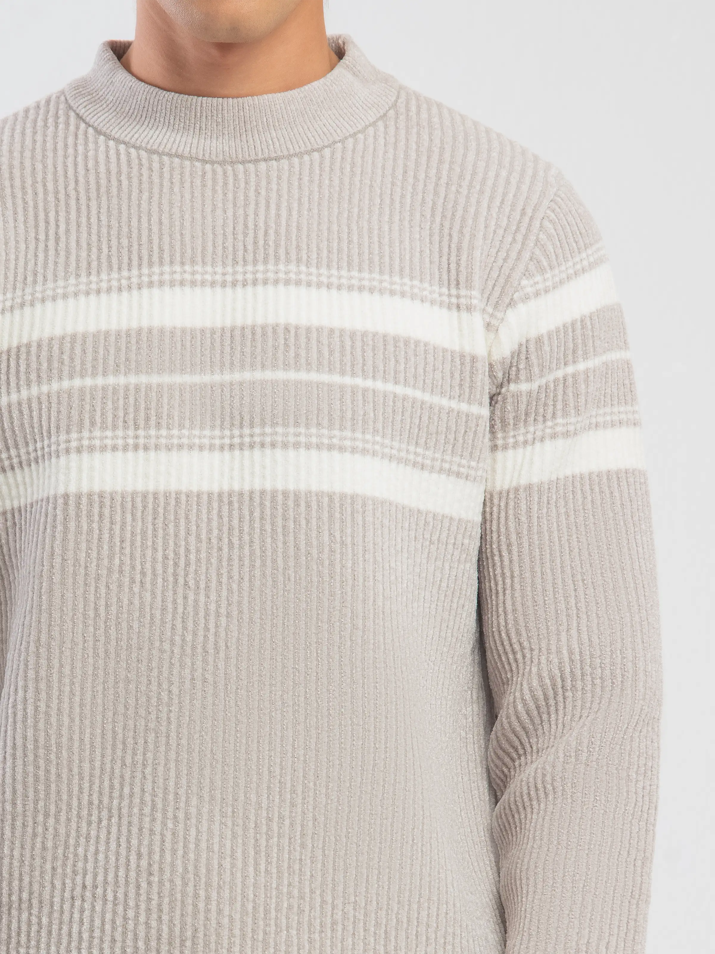 Striped Knitted Sweater - FMTSWT5-032