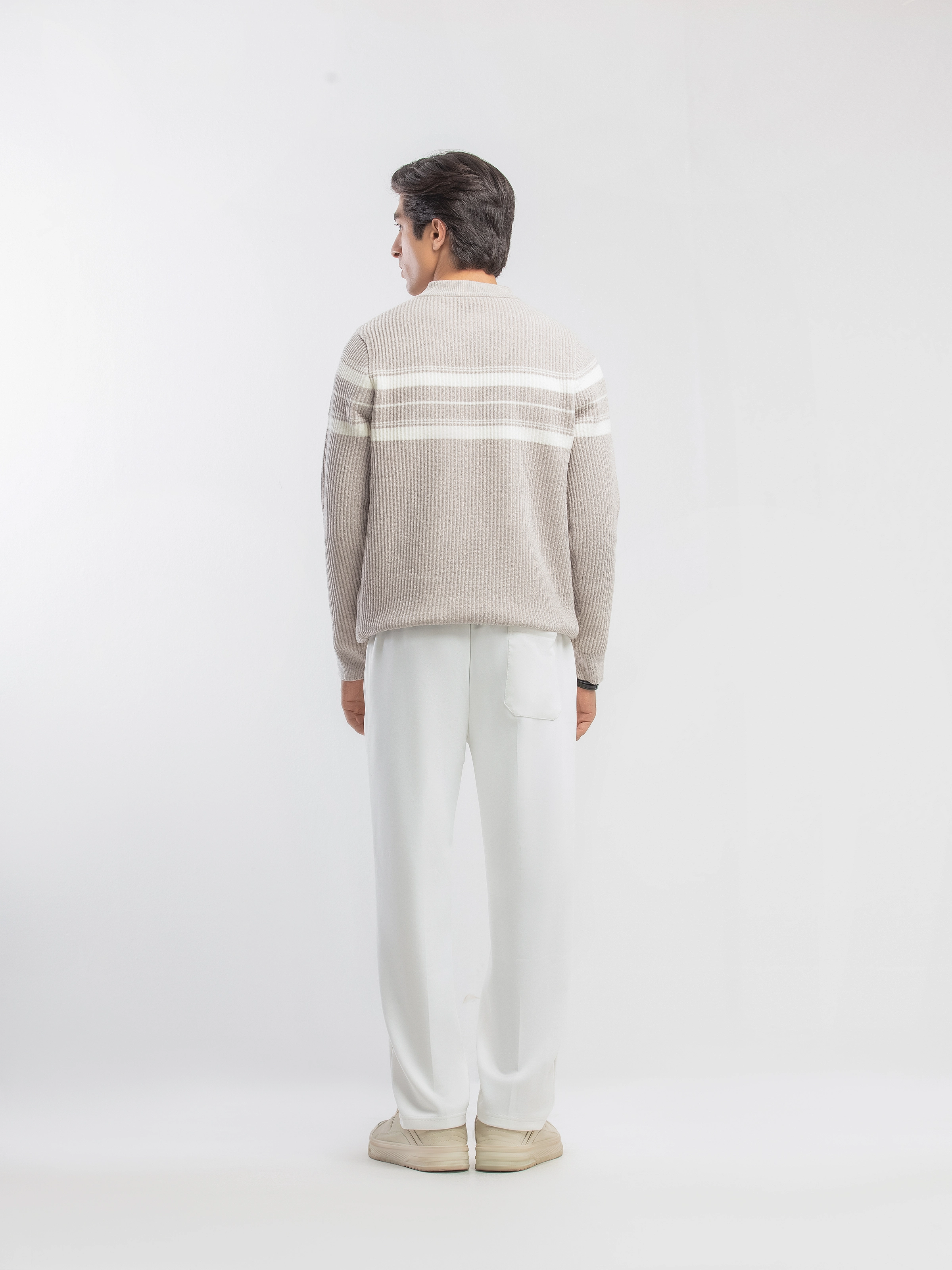 Striped Knitted Sweater - FMTSWT5-032