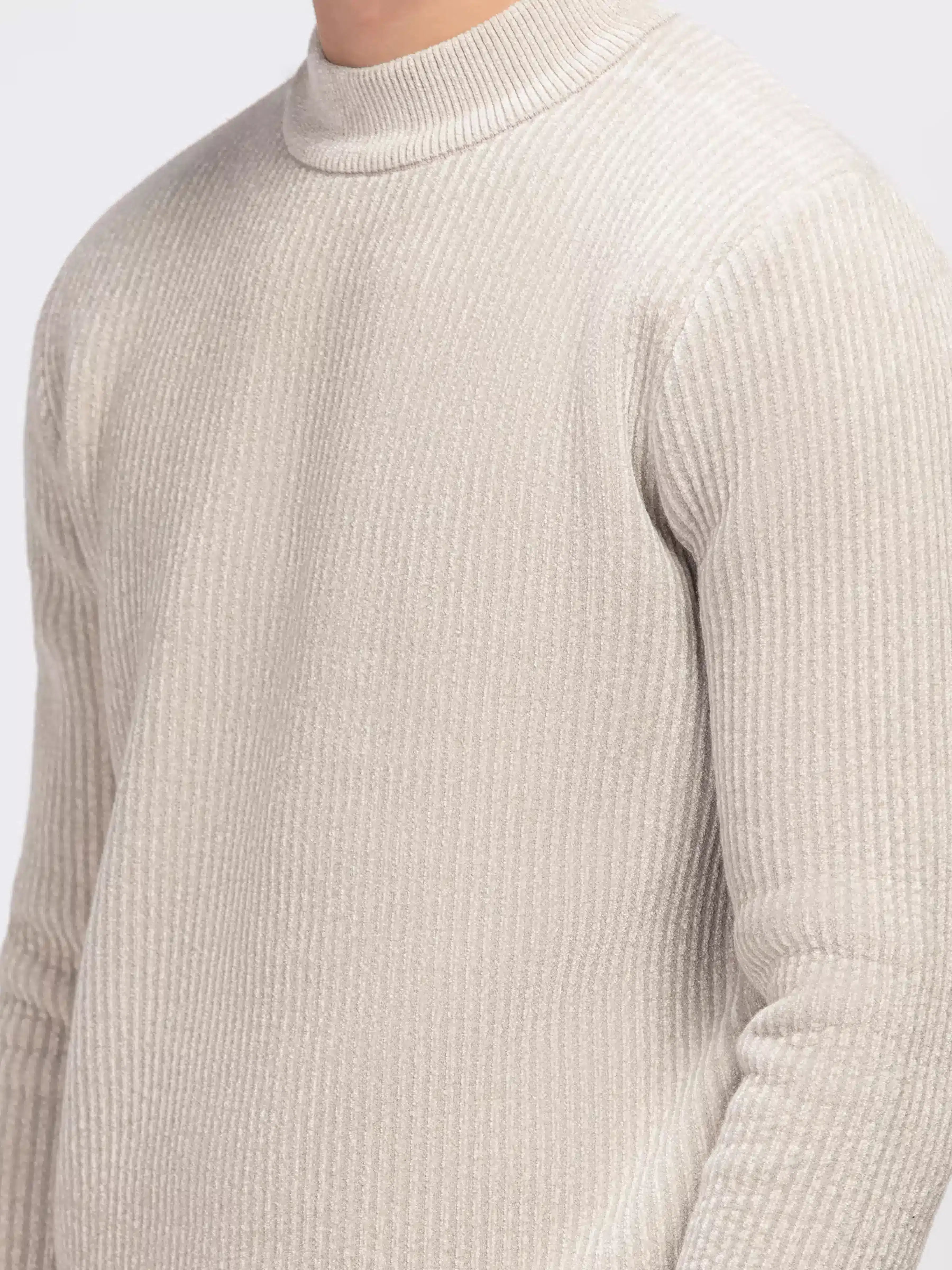 Mock Neck Tencel Sweater - FMTSWT5-036