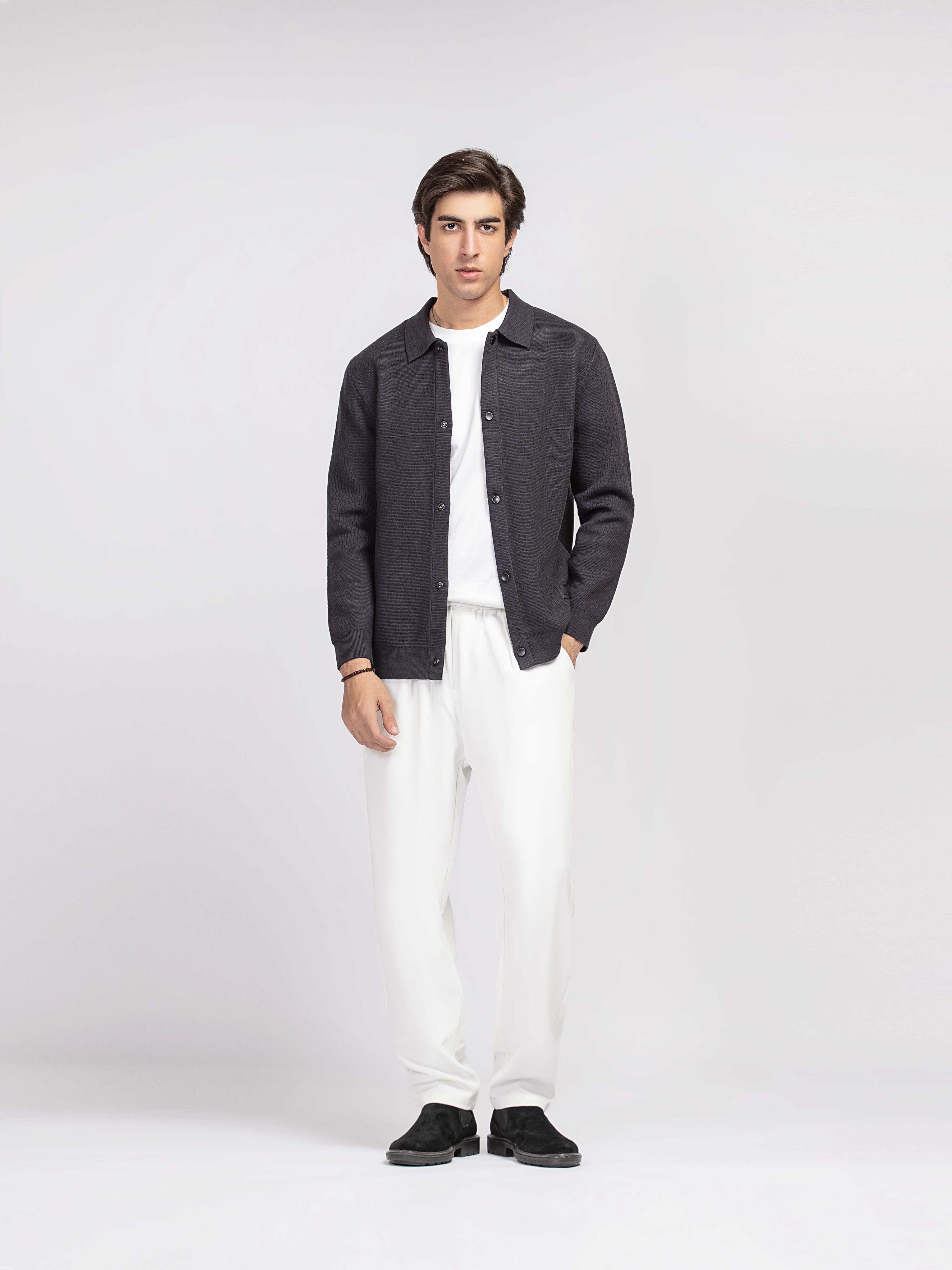 Shirt Collar Cardigan - FMTSWT5-037