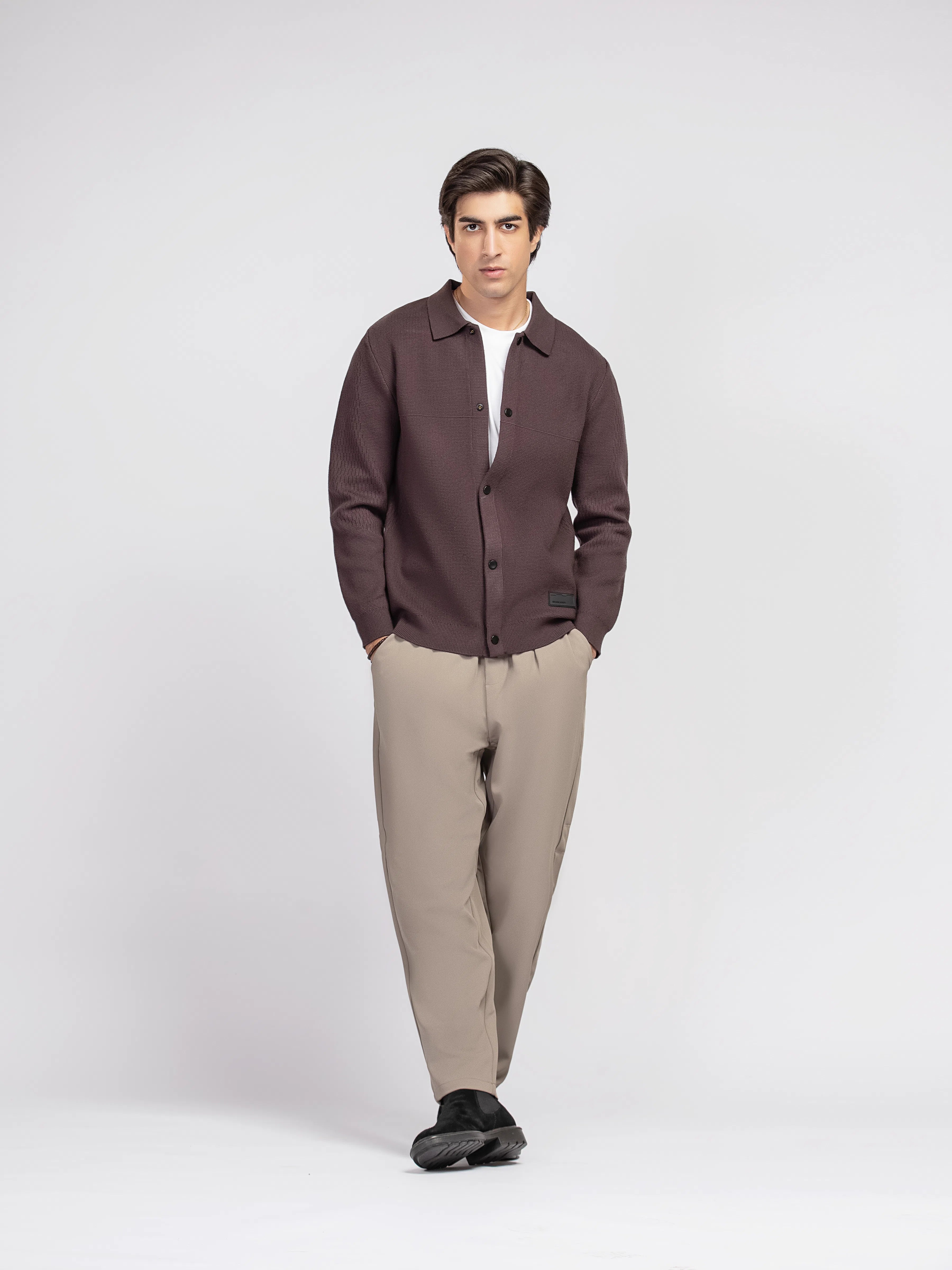 Shirt Collar Cardigan - FMTSWT5-038