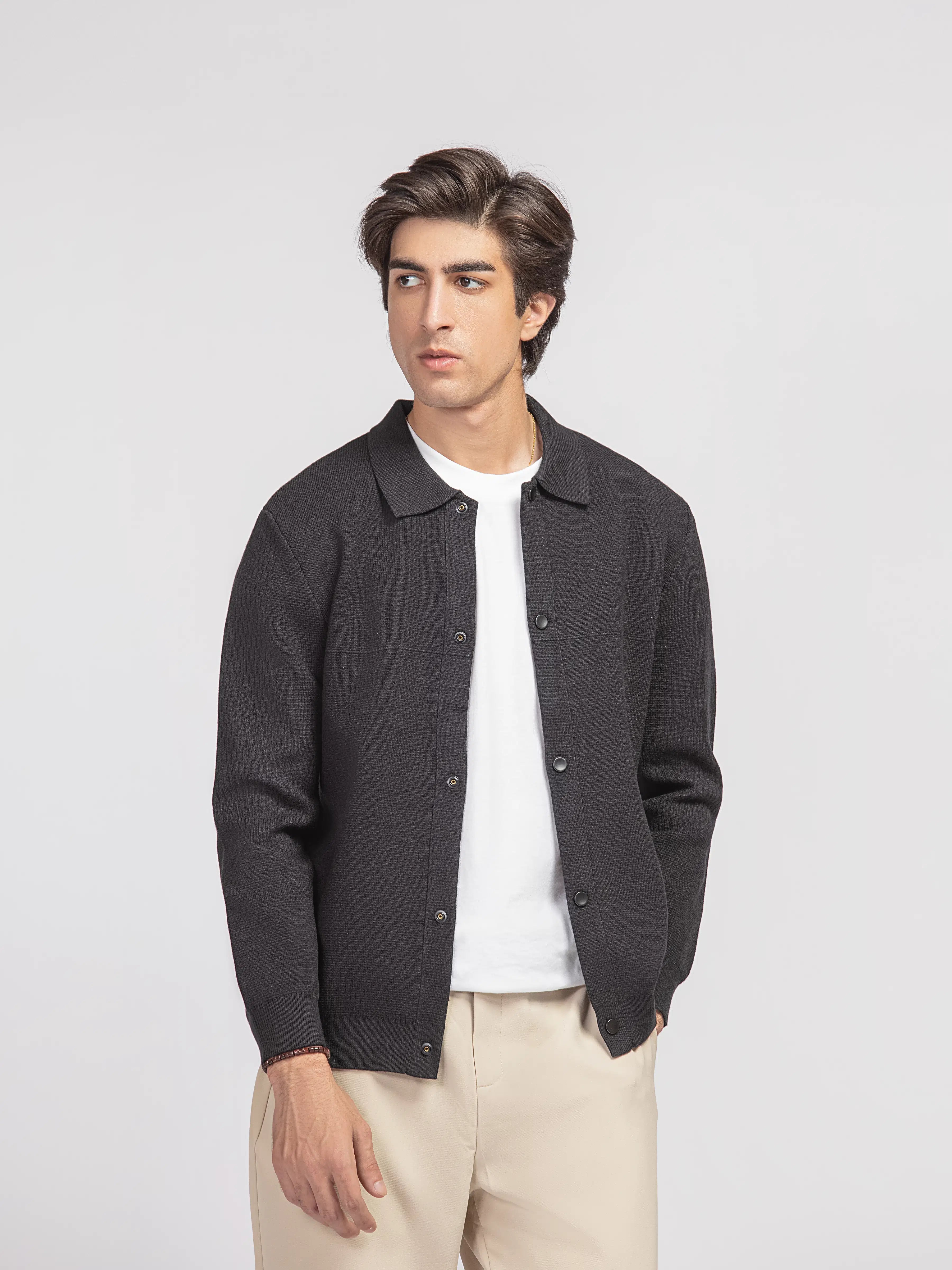 Shirt Collar Cardigan - FMTSWT5-039