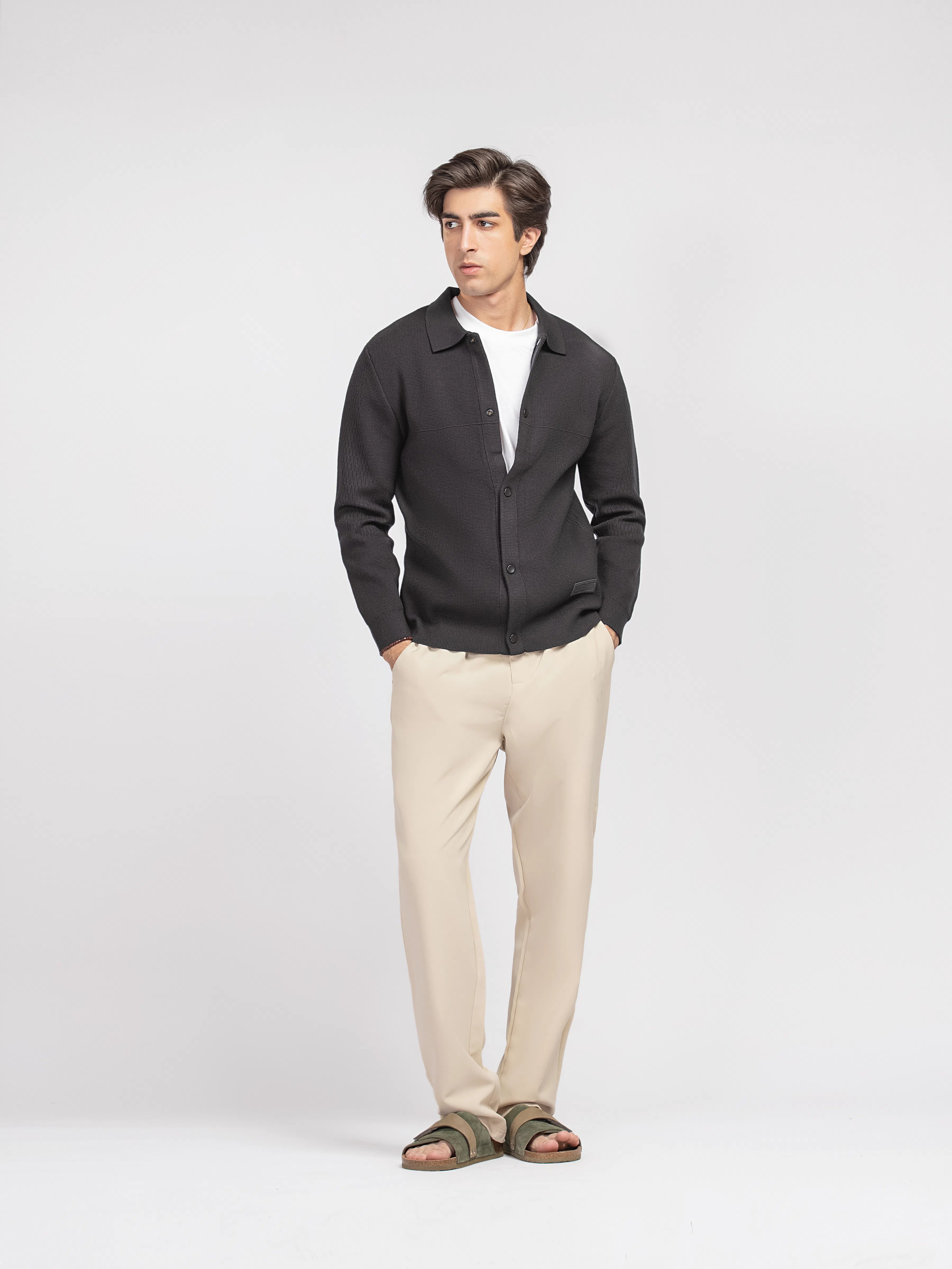 Shirt Collar Cardigan - FMTSWT5-039