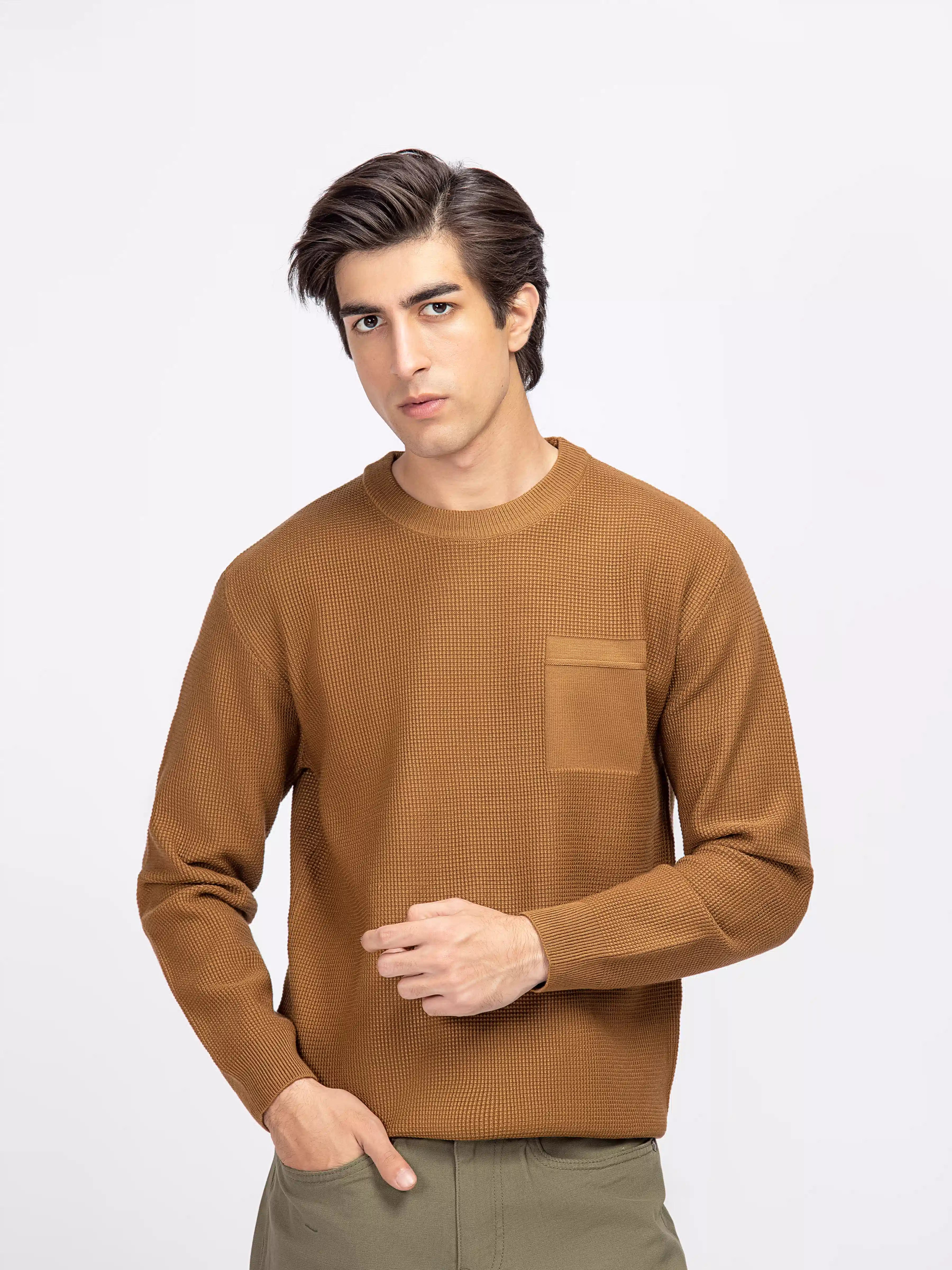 Waffle Knit Sweater - FMTSWT5-040