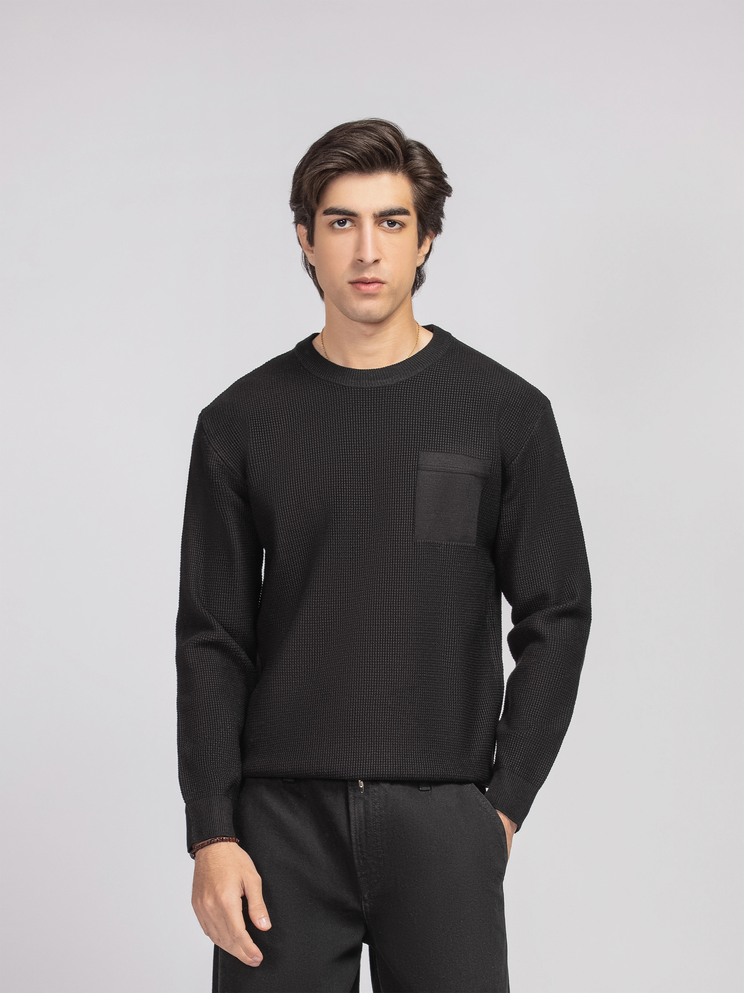 Waffle Knit Sweater - FMTSWT5-042