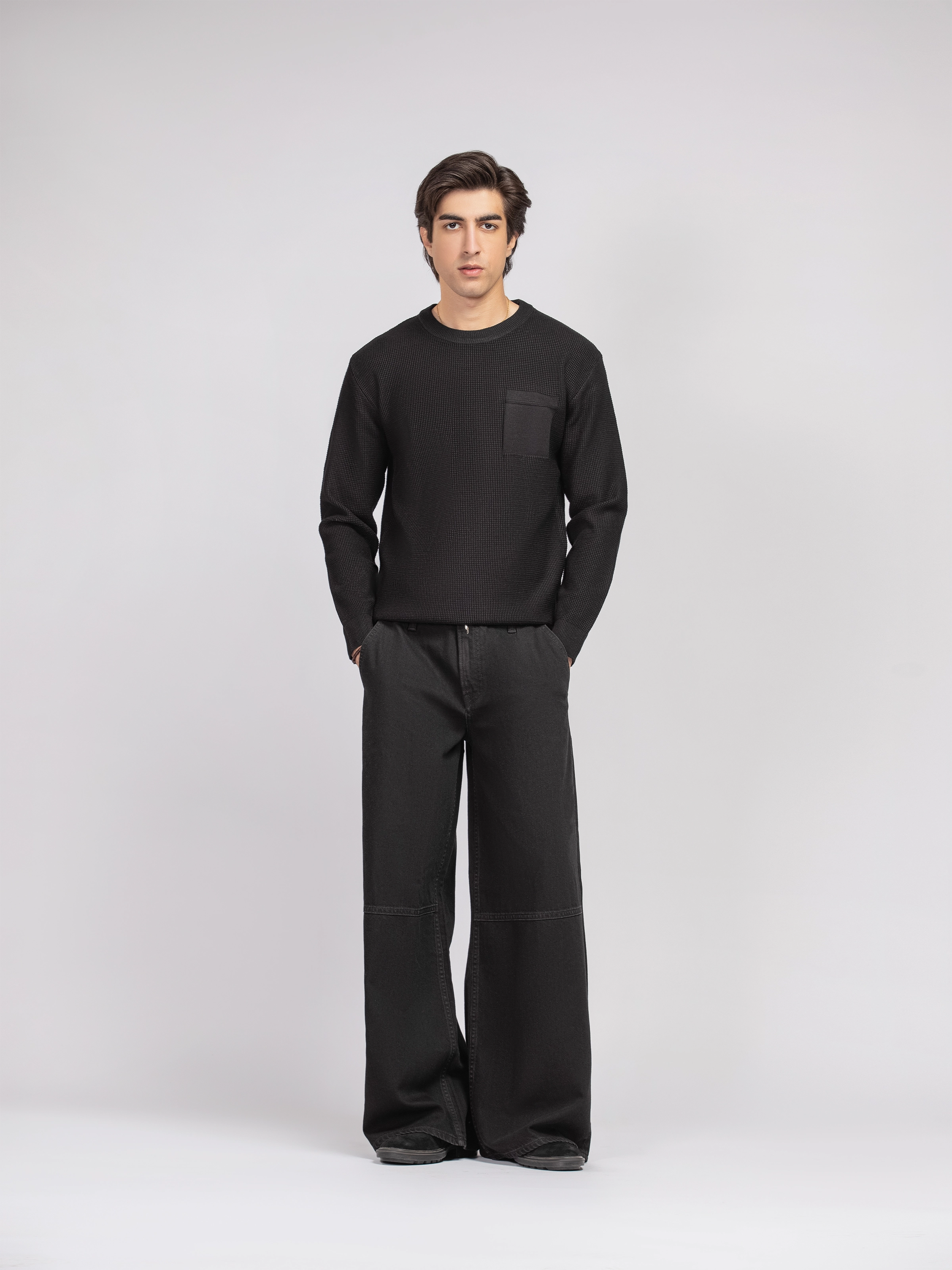 Waffle Knit Sweater - FMTSWT5-042