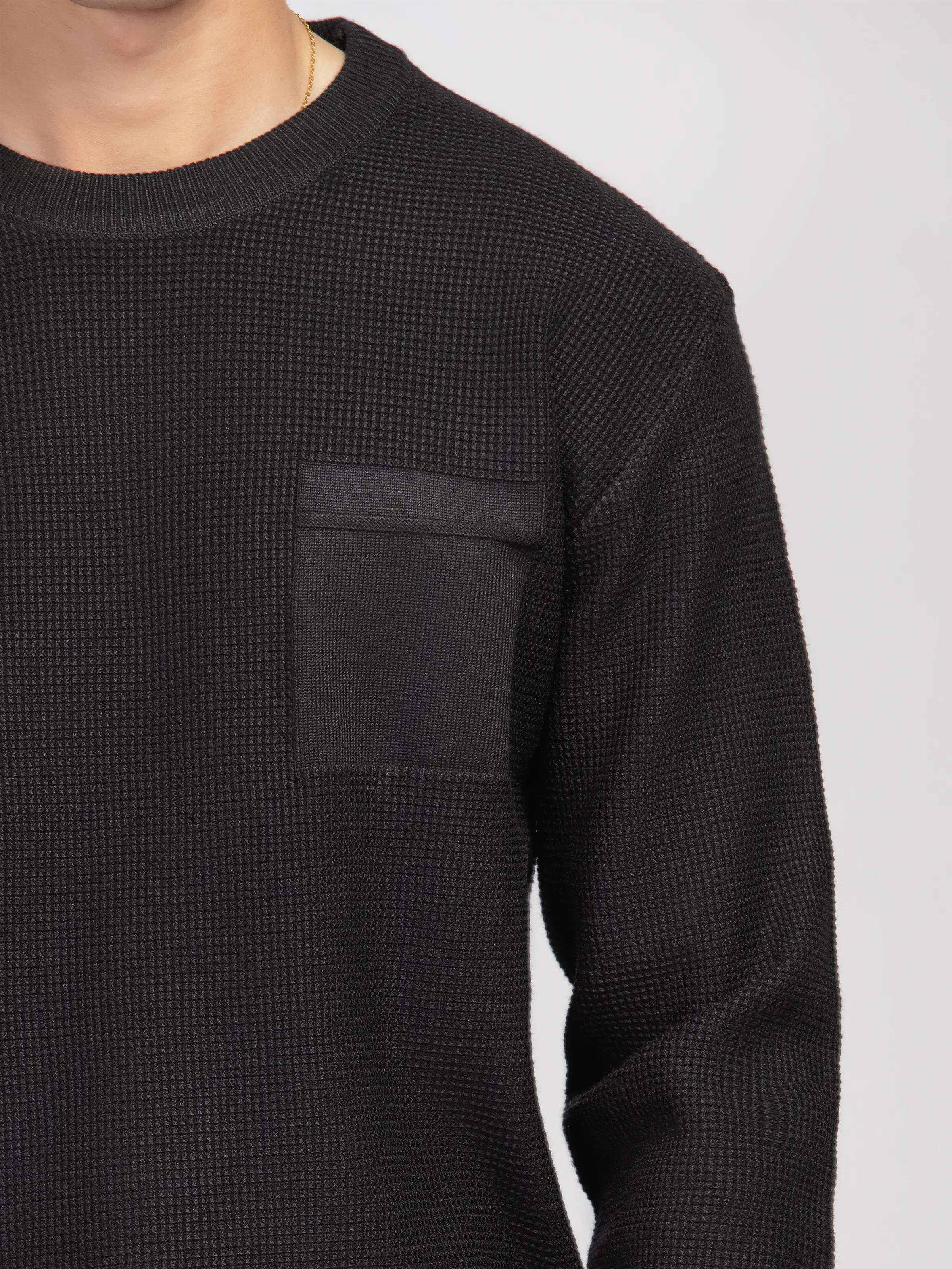 Waffle Knit Sweater - FMTSWT5-042