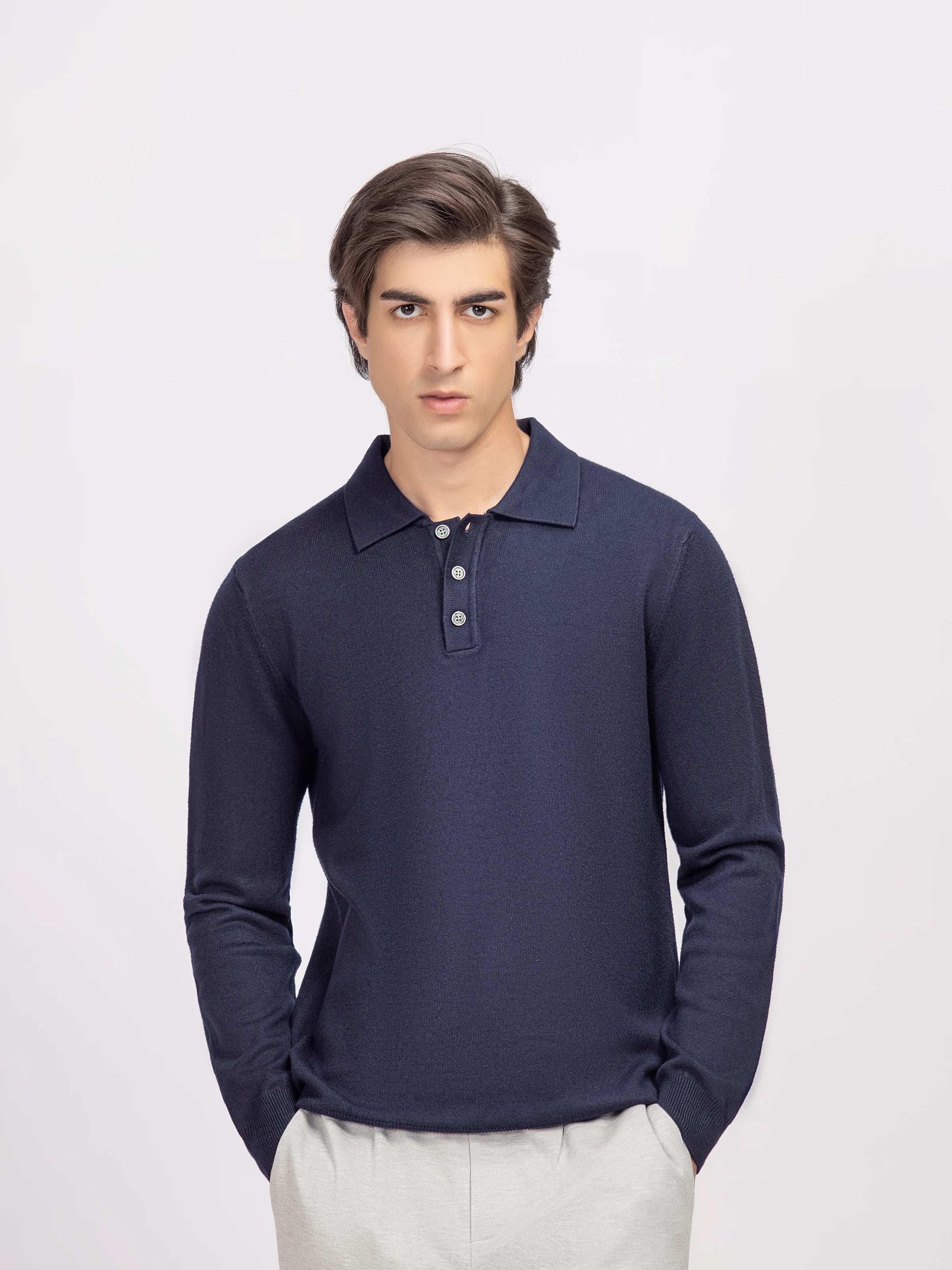 Classic Polo Sweater - FMTSWT5-043