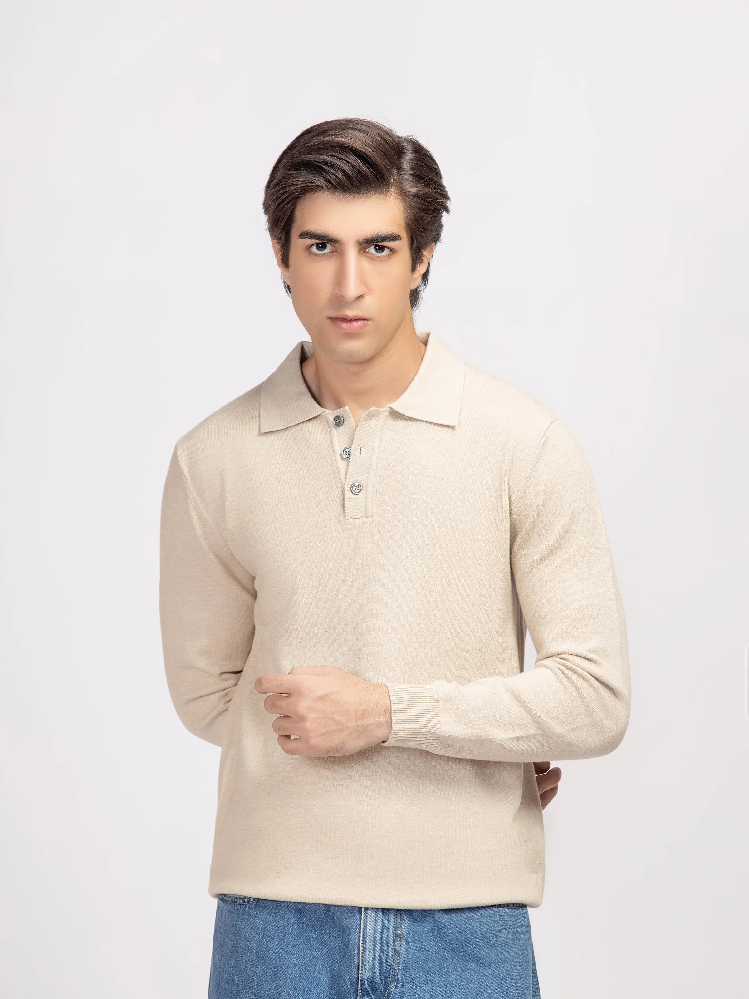 Classic Polo Sweater - FMTSWT5-045