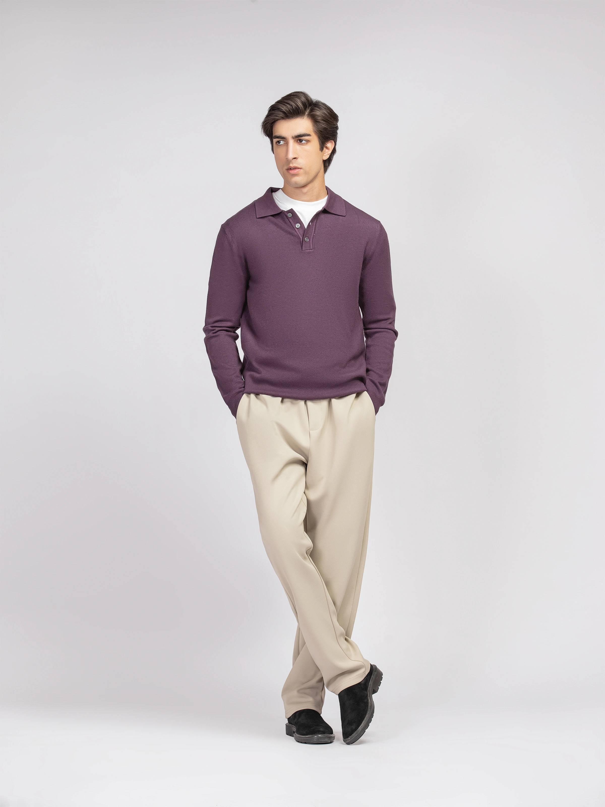 Classic Polo Sweater - FMTSWT5-046