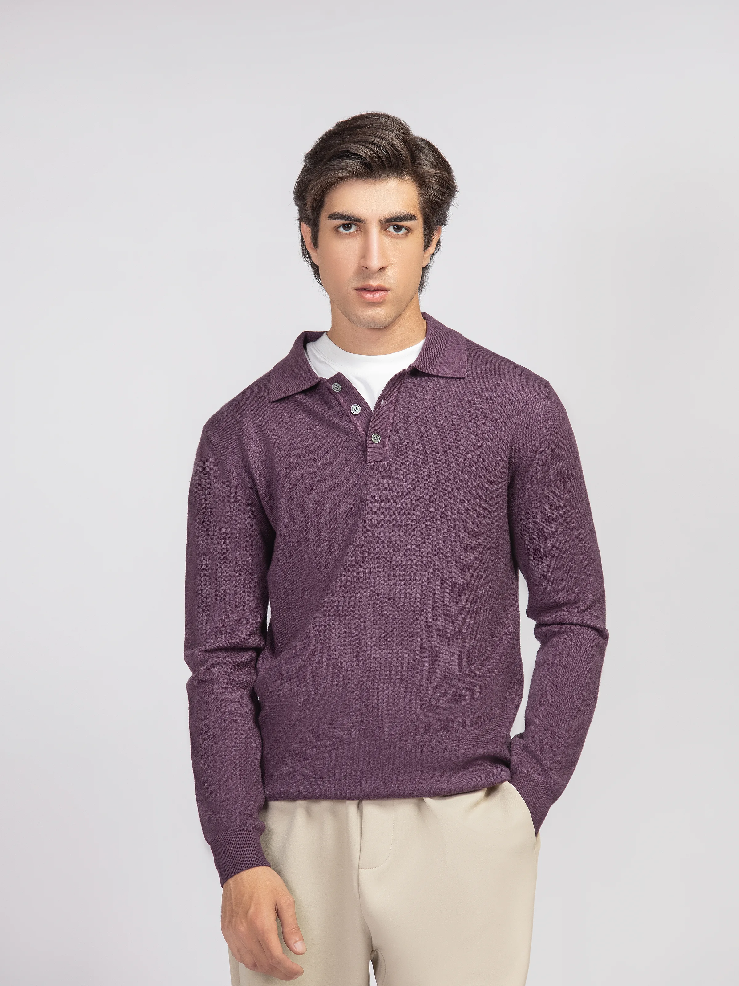 Classic Polo Sweater - FMTSWT5-046