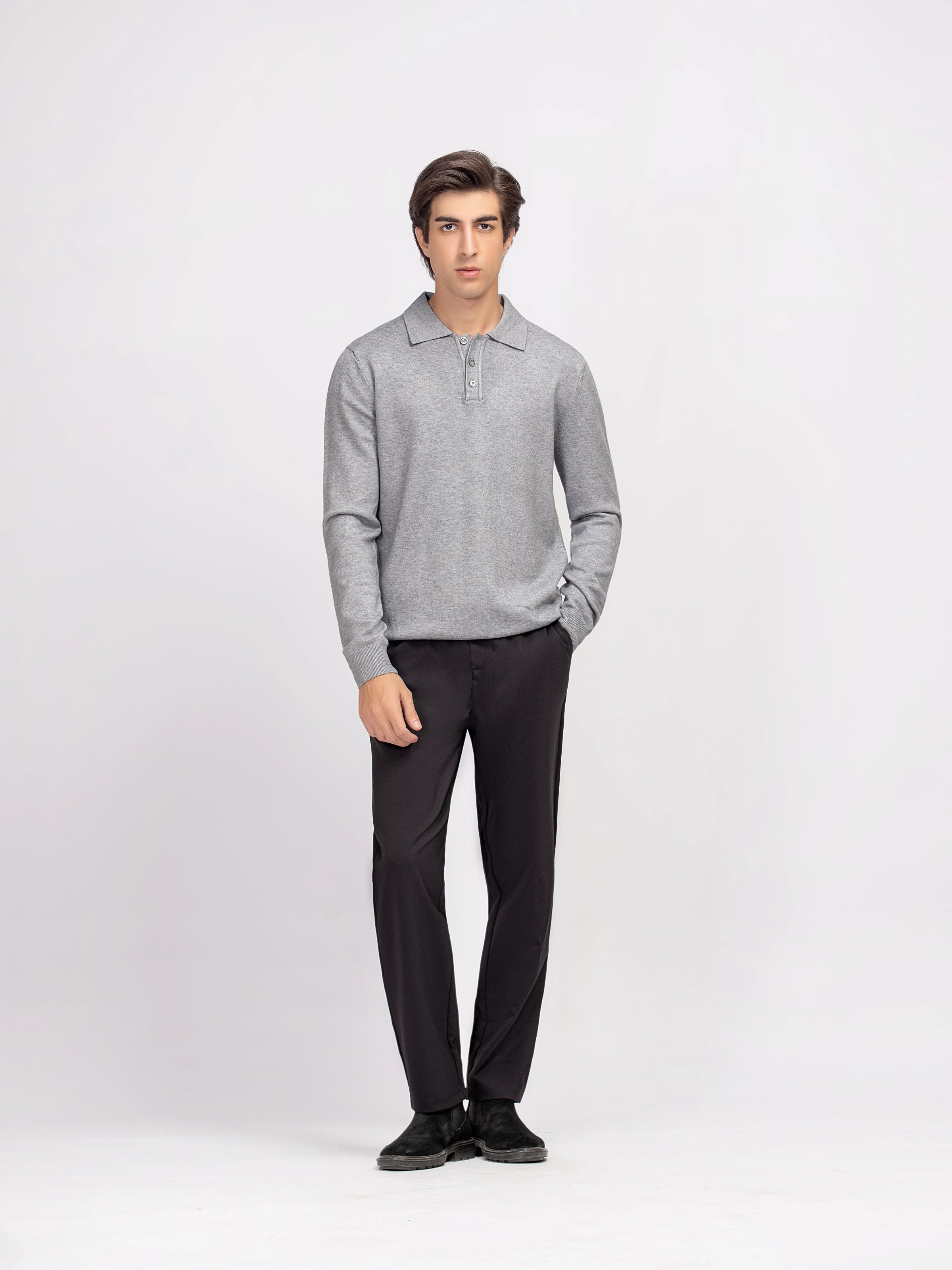 Classic Polo Sweater - FMTSWT5-047