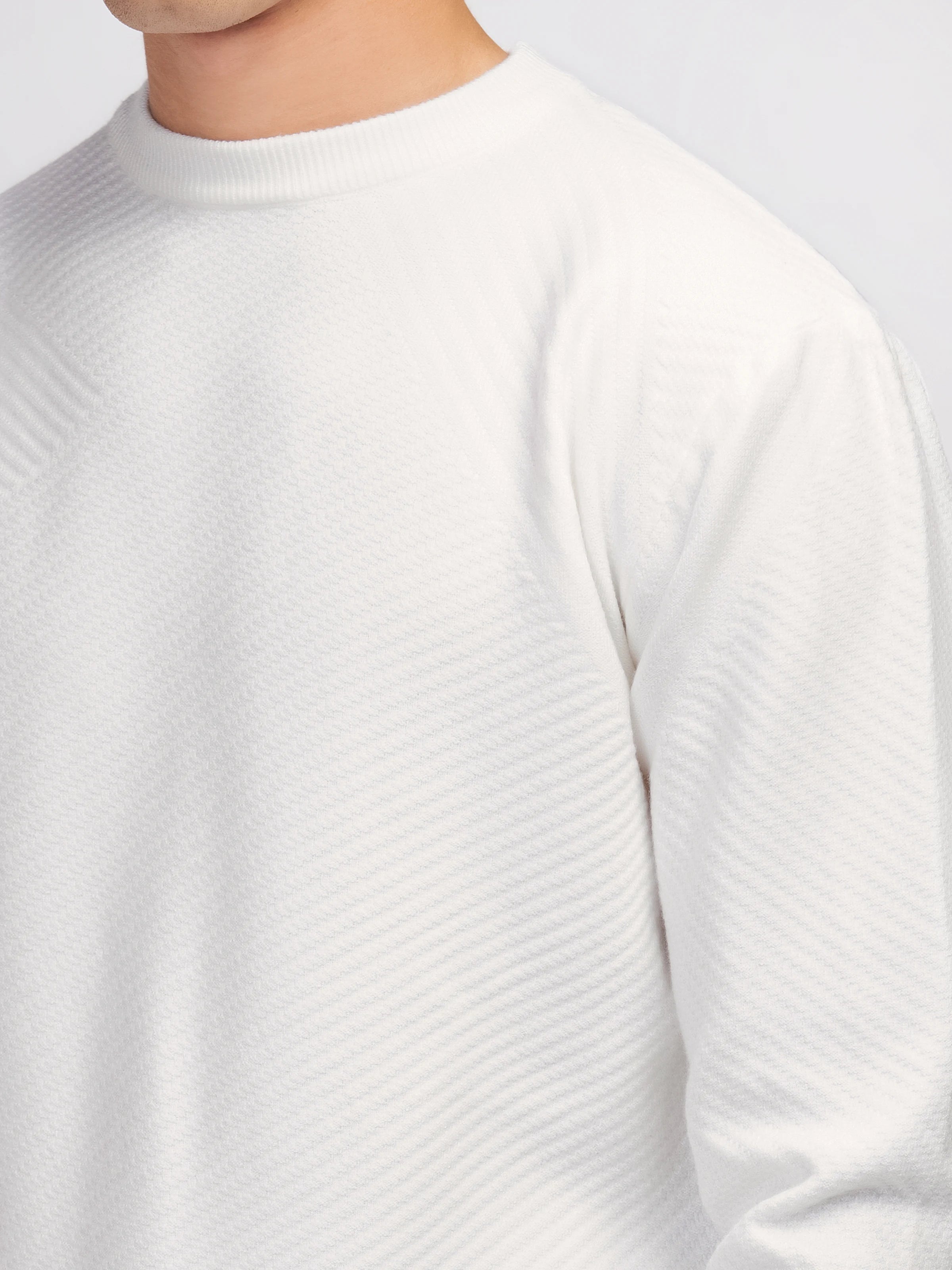 Textured Knitted Sweater - FMTSWT5-048