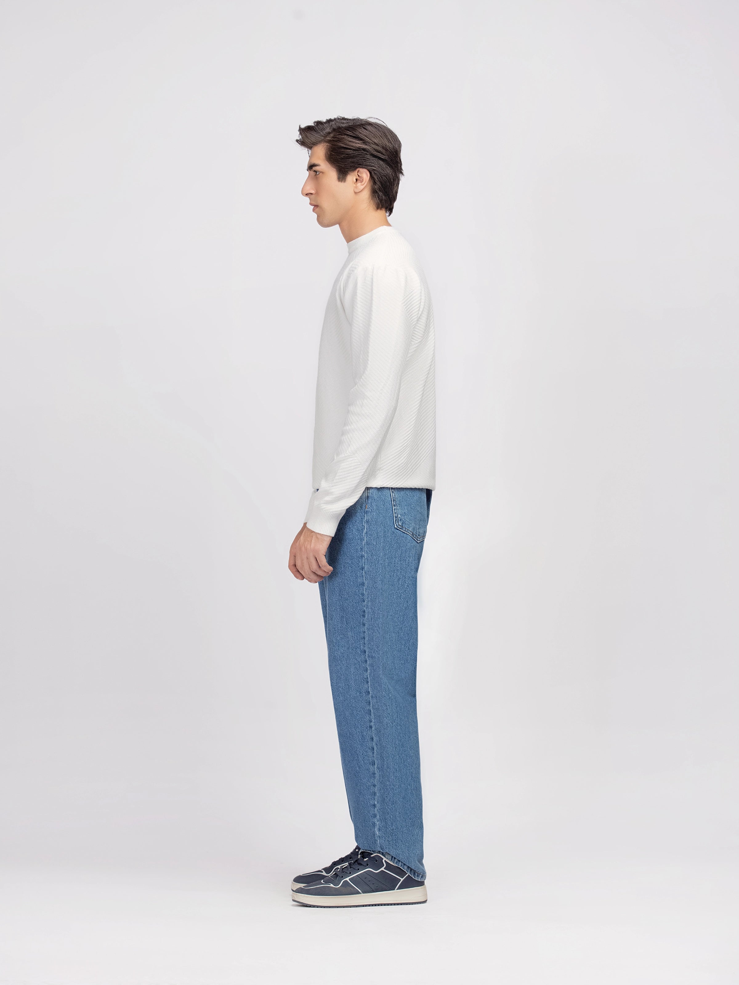 Textured Knitted Sweater - FMTSWT5-048