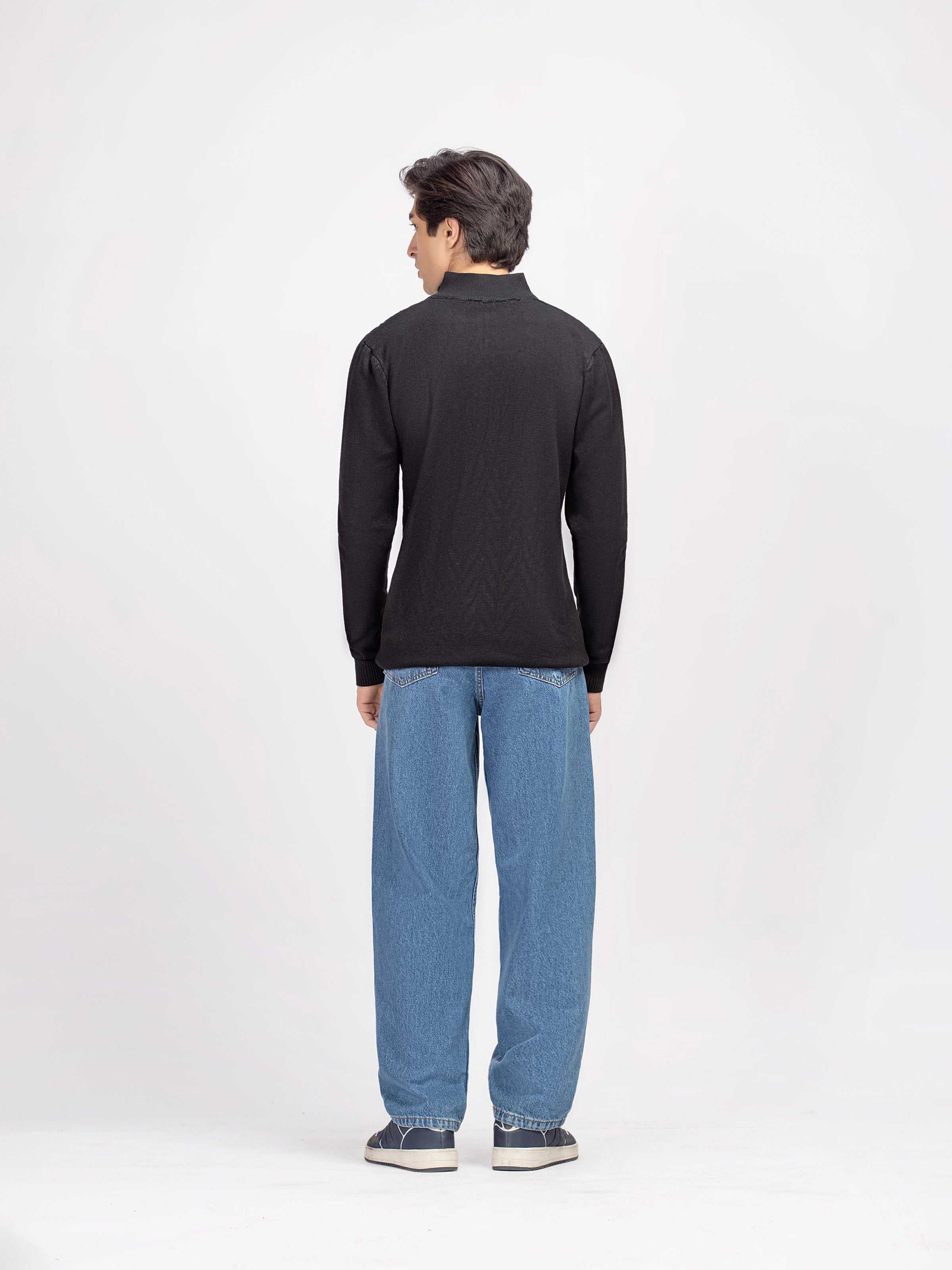 Zipper Polo Sweater - FMTSWT5-050