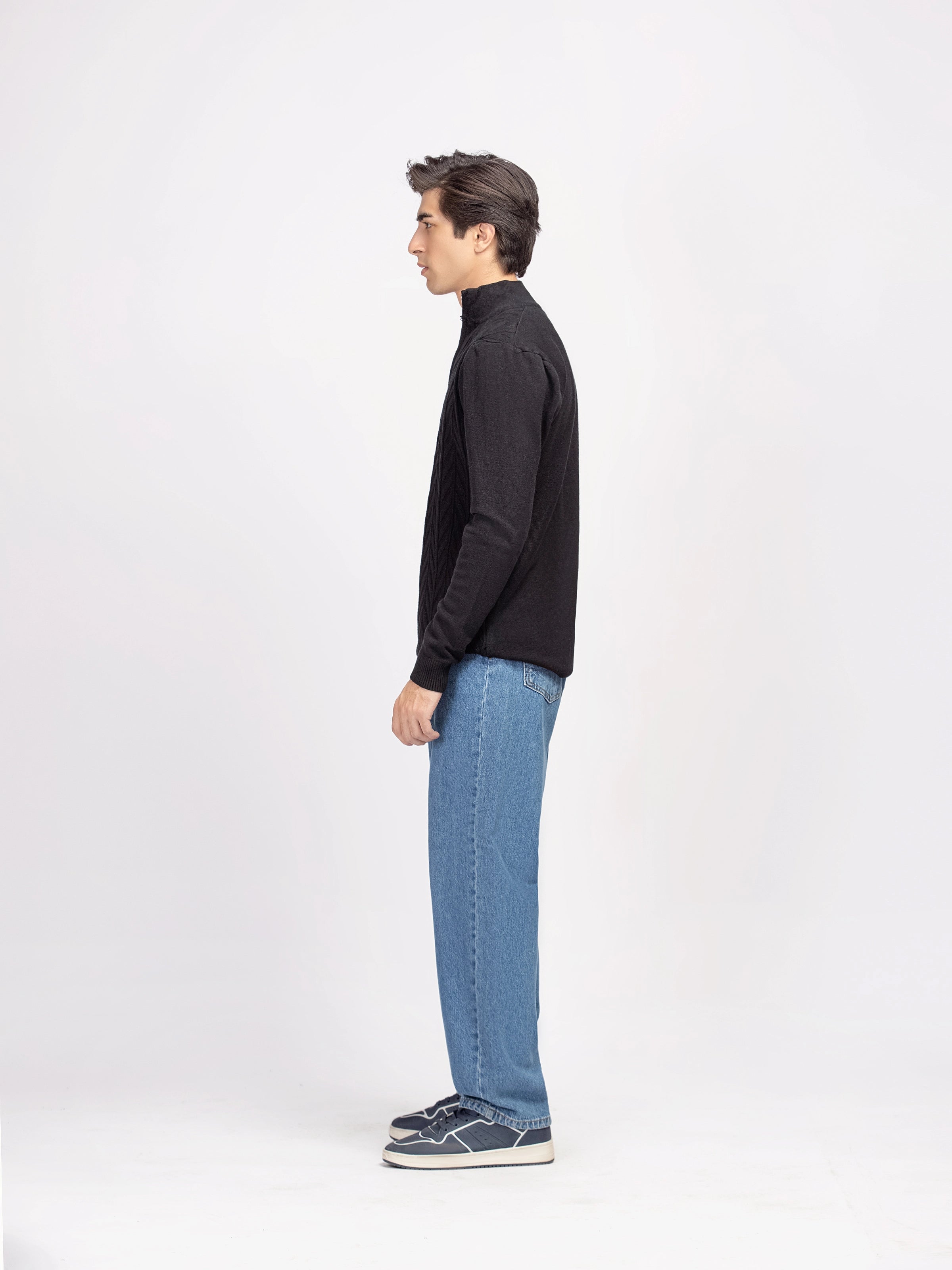 Zipper Polo Sweater - FMTSWT5-050