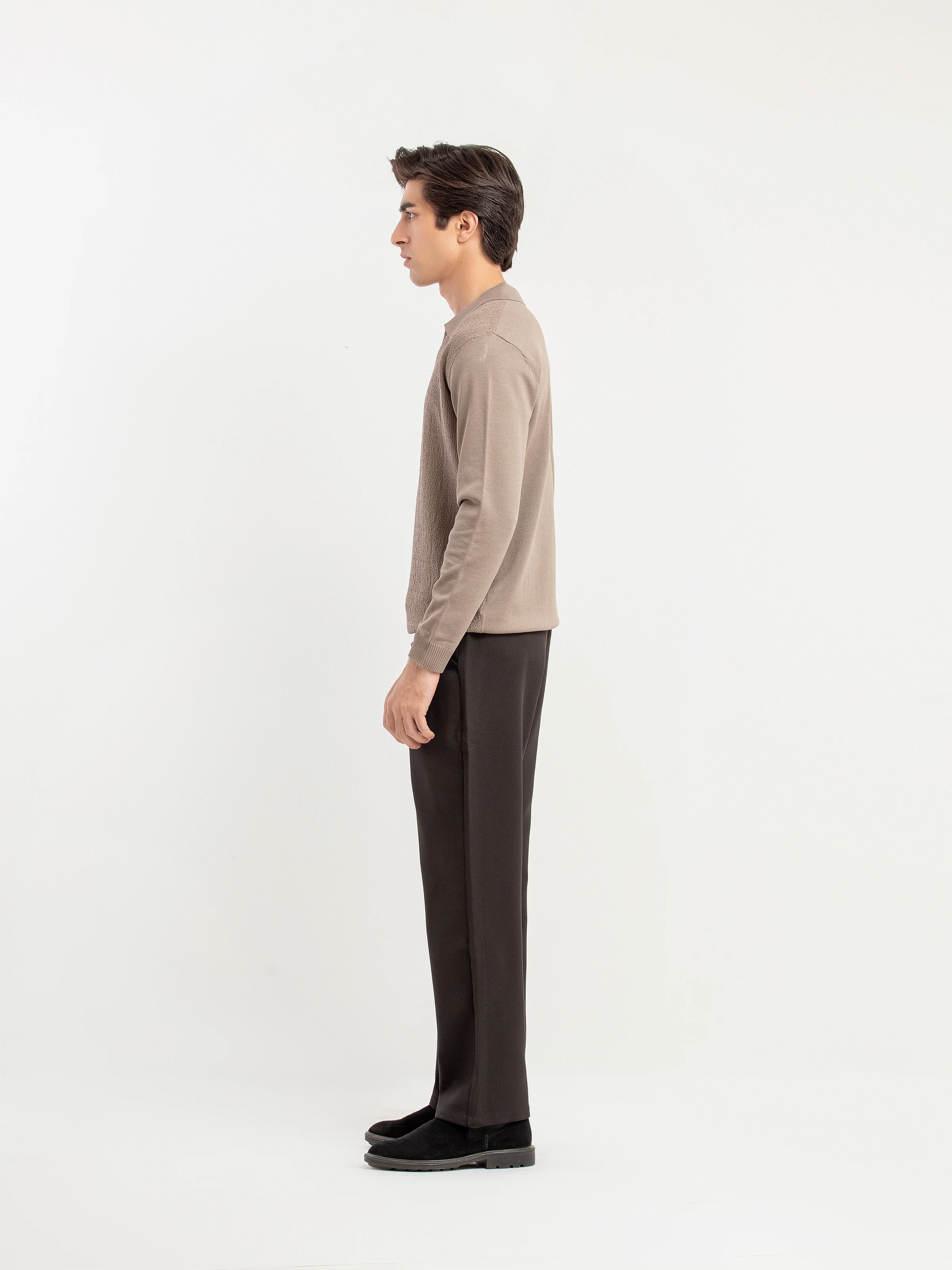 Knitted Polo Sweater - FMTSWT5-053