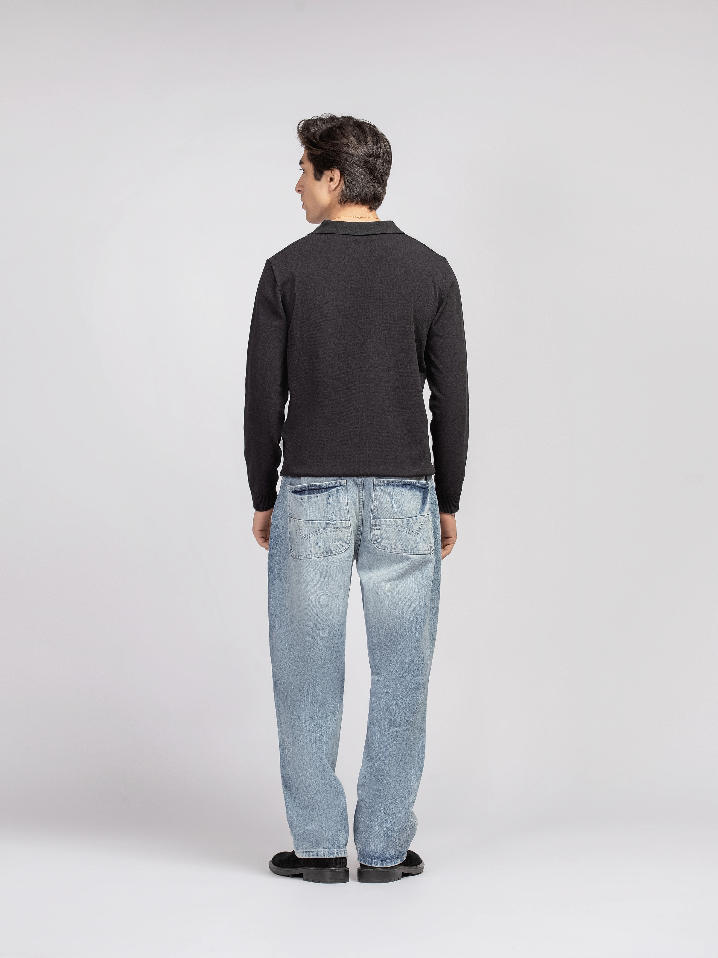 Knitted Polo Sweater - FMTSWT5-054