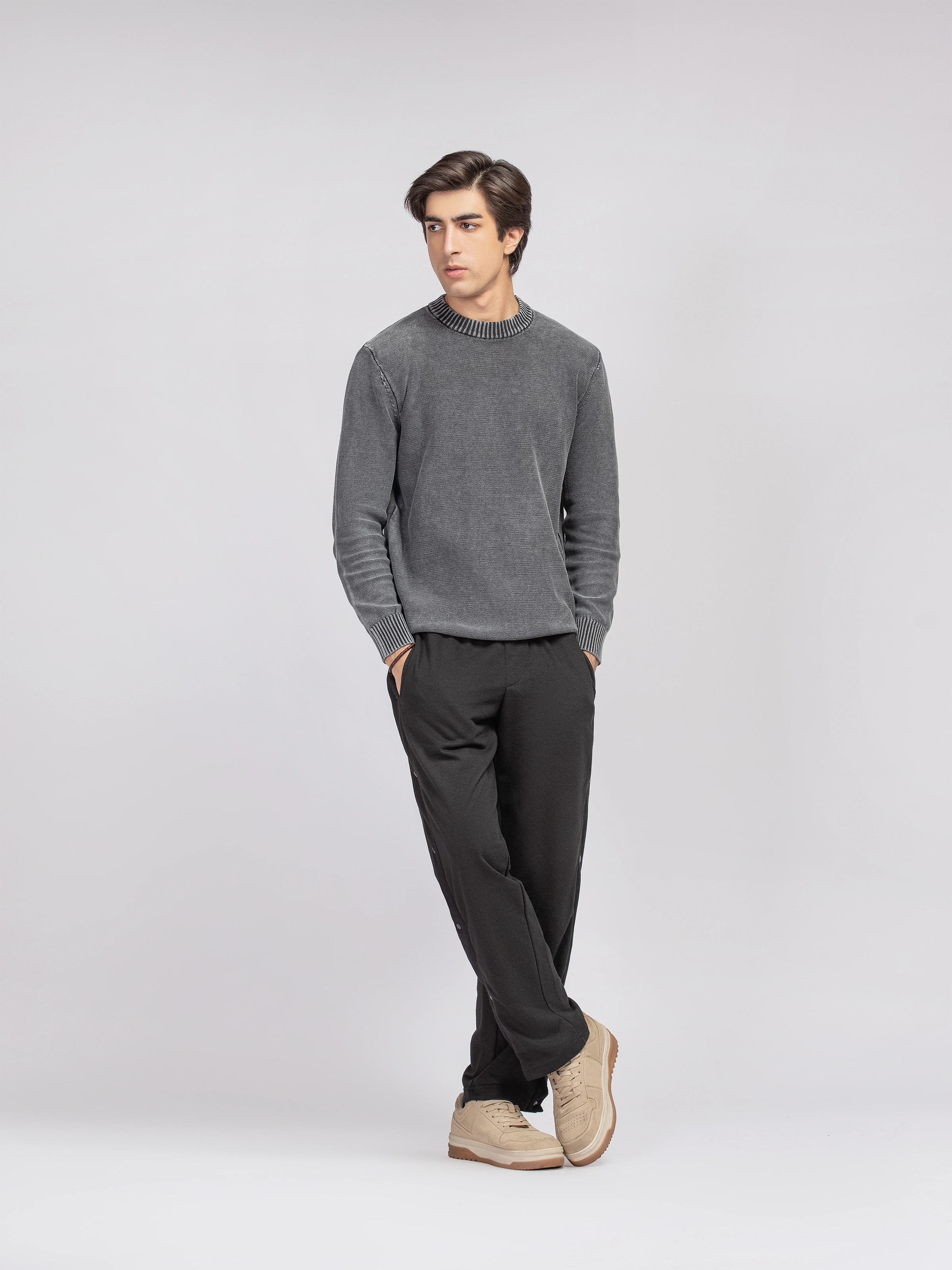 Textured Knit Sweater - FMTSWT5-055