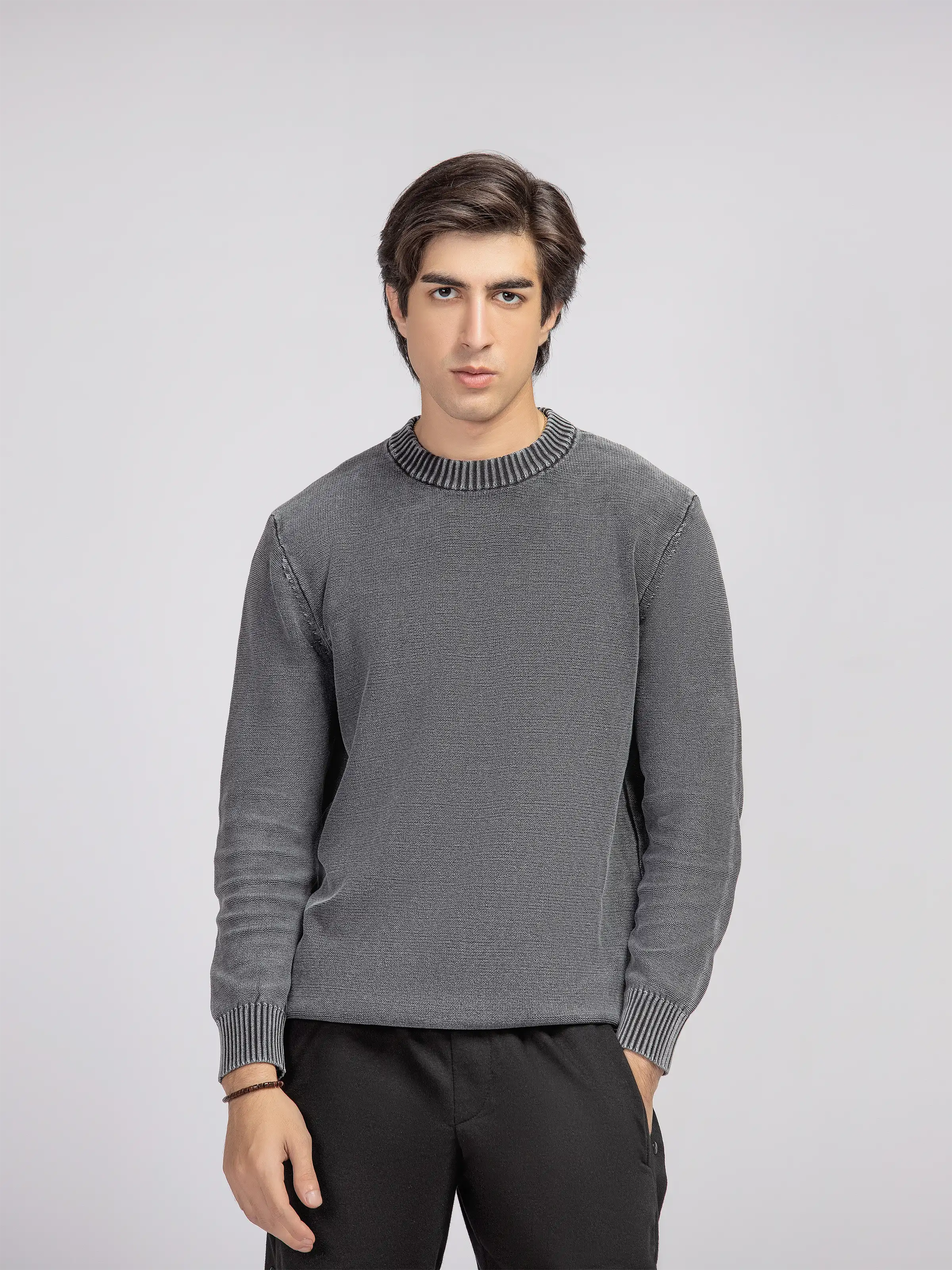 Textured Knit Sweater - FMTSWT5-055