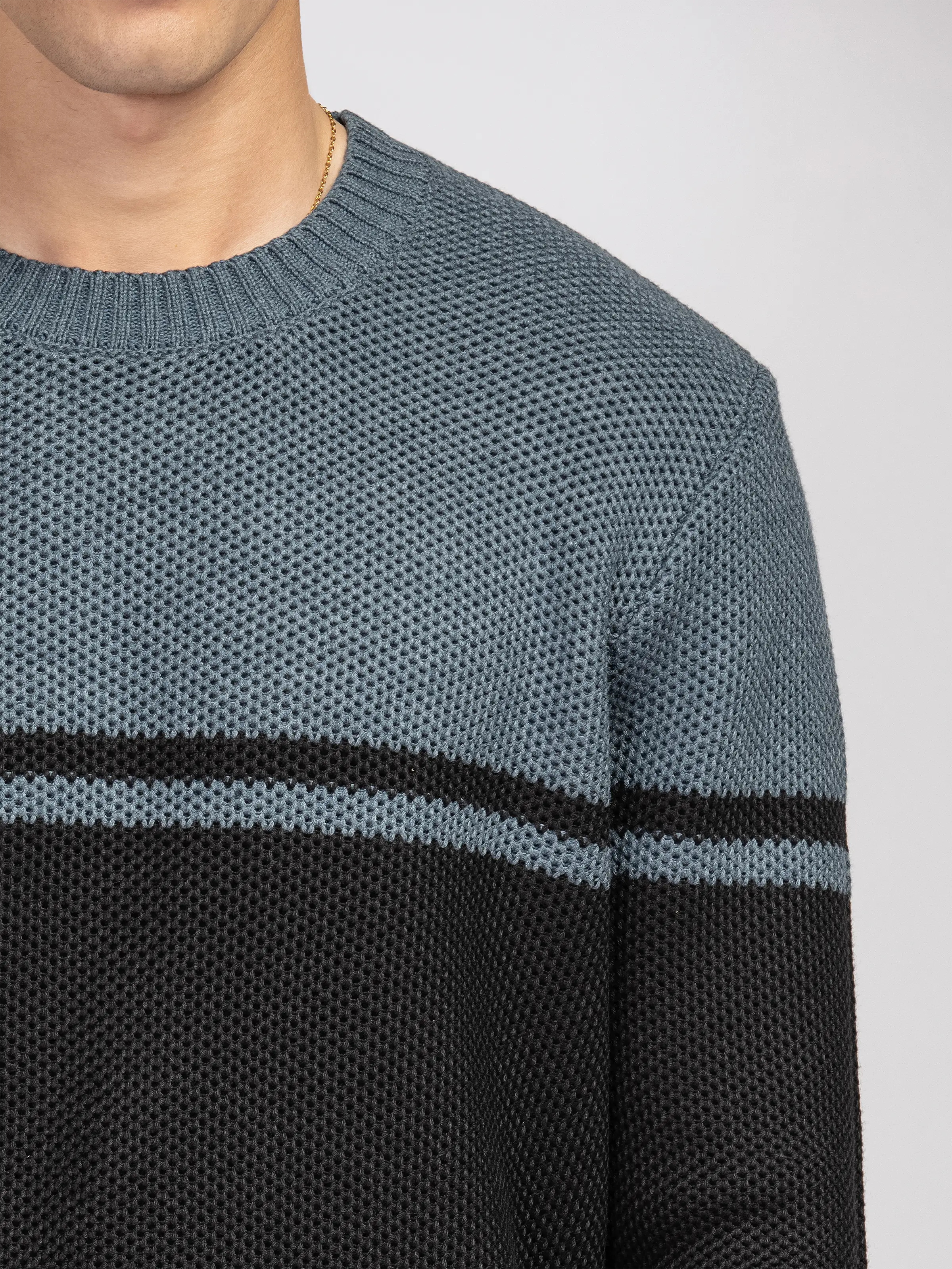 Striped Knitted Sweater - FMTSWT5-056