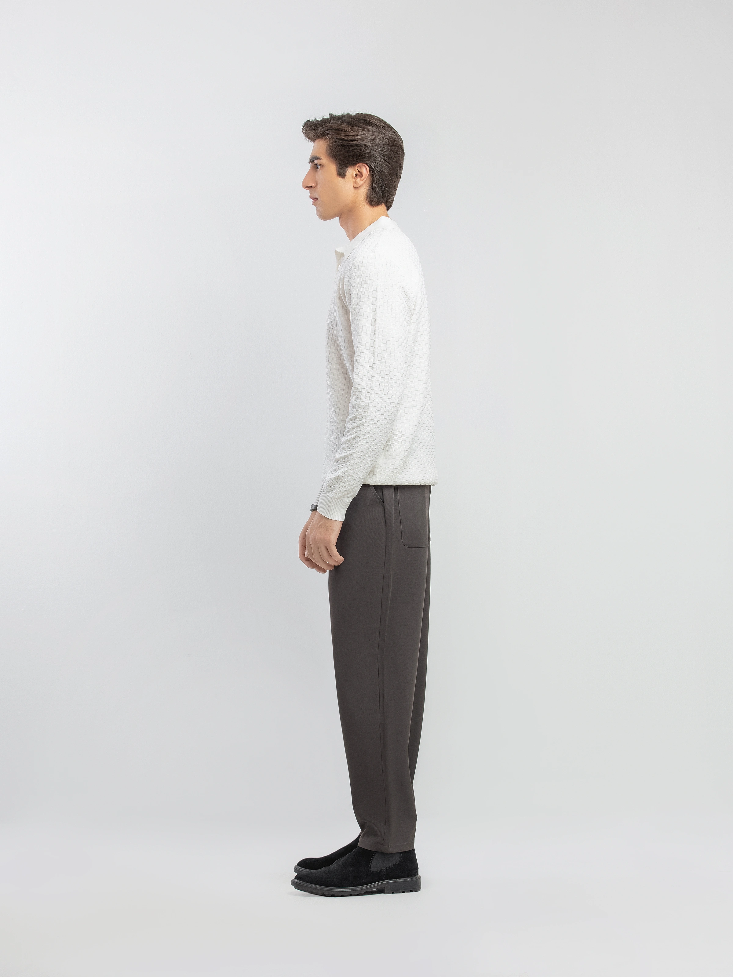 Basketweave Knitted Sweater - FMTSWT5-059