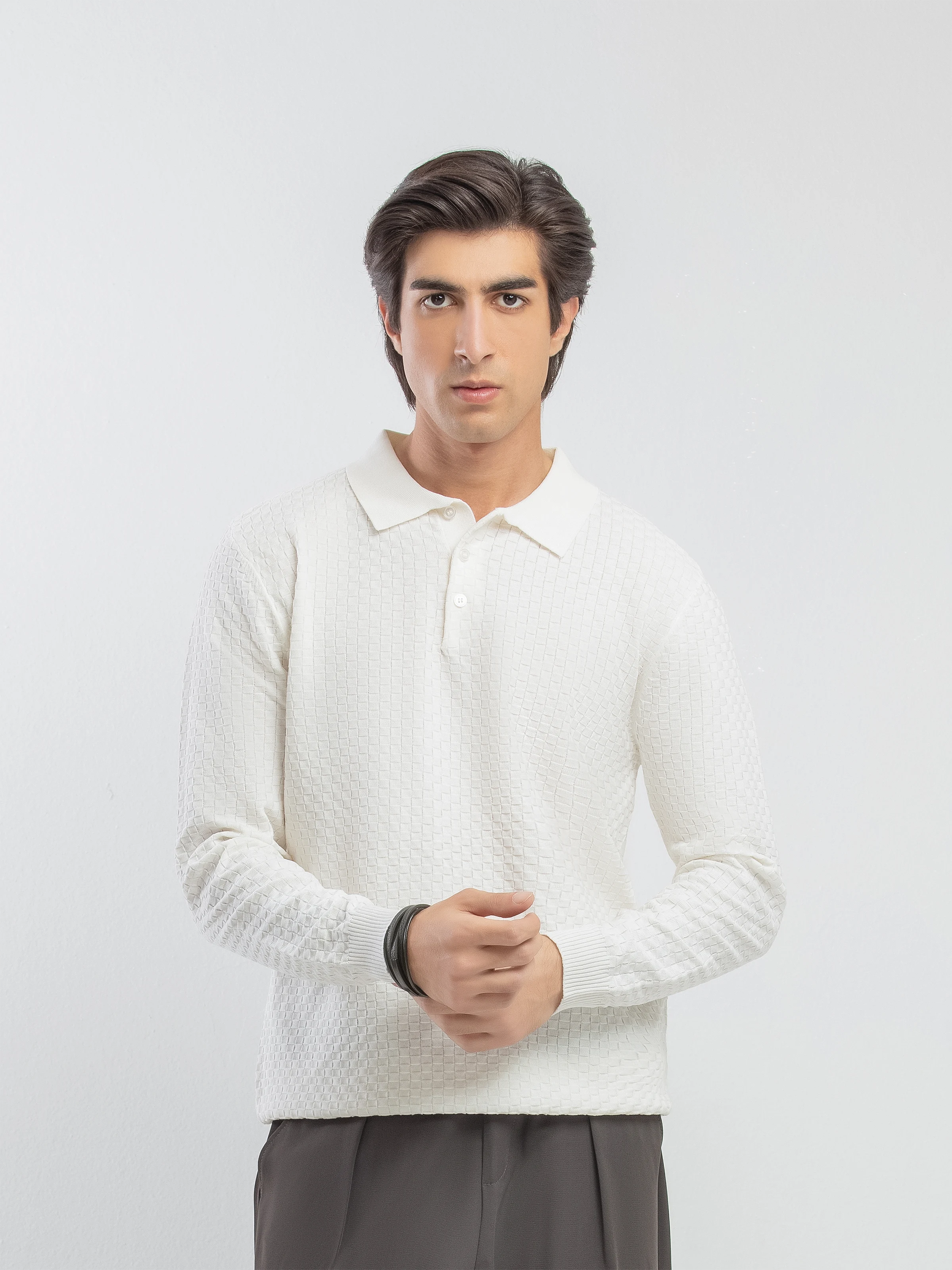 Basketweave Knitted Sweater - FMTSWT5-059