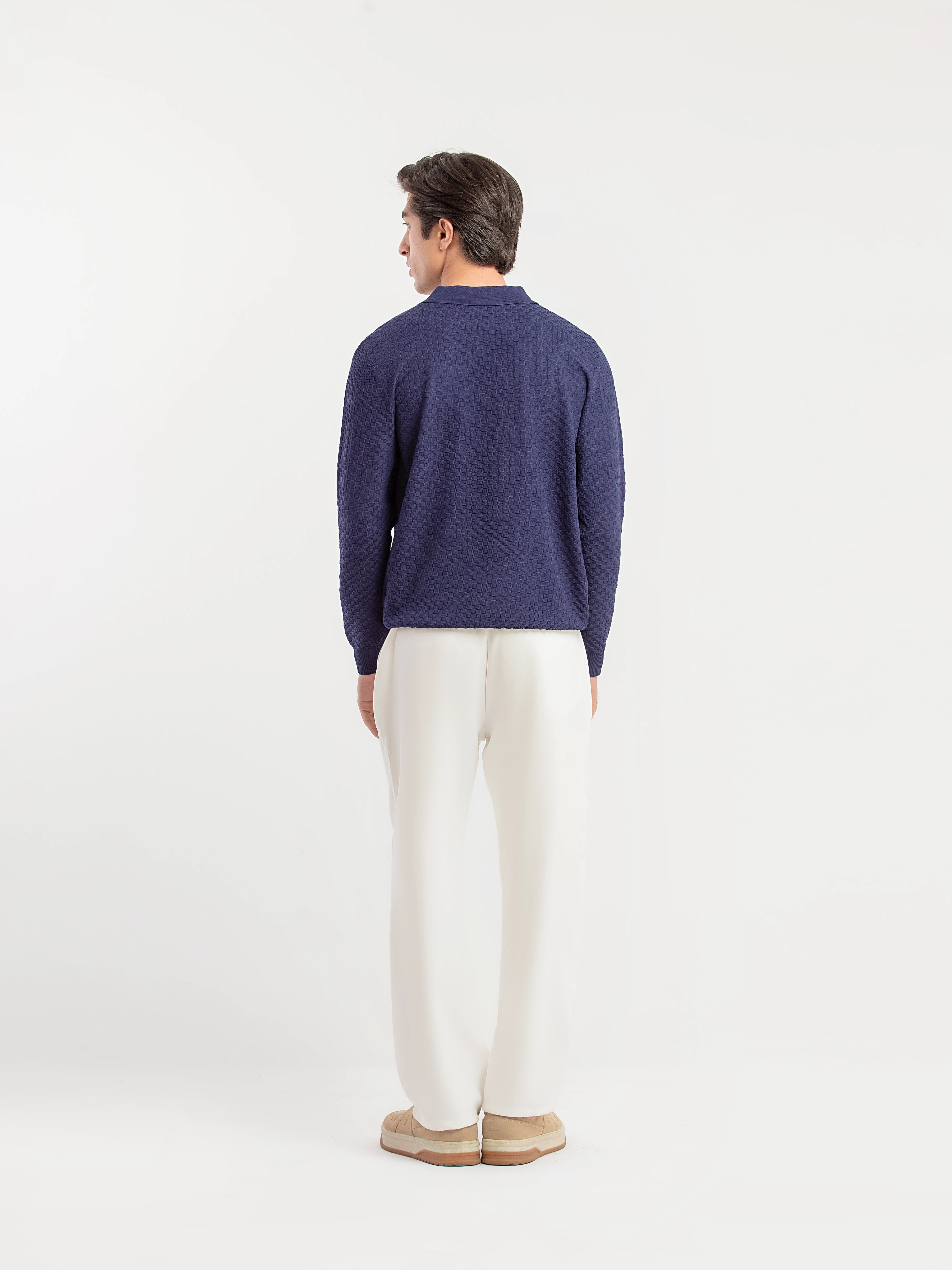 Basketweave Knitted Sweater - FMTSWT5-060