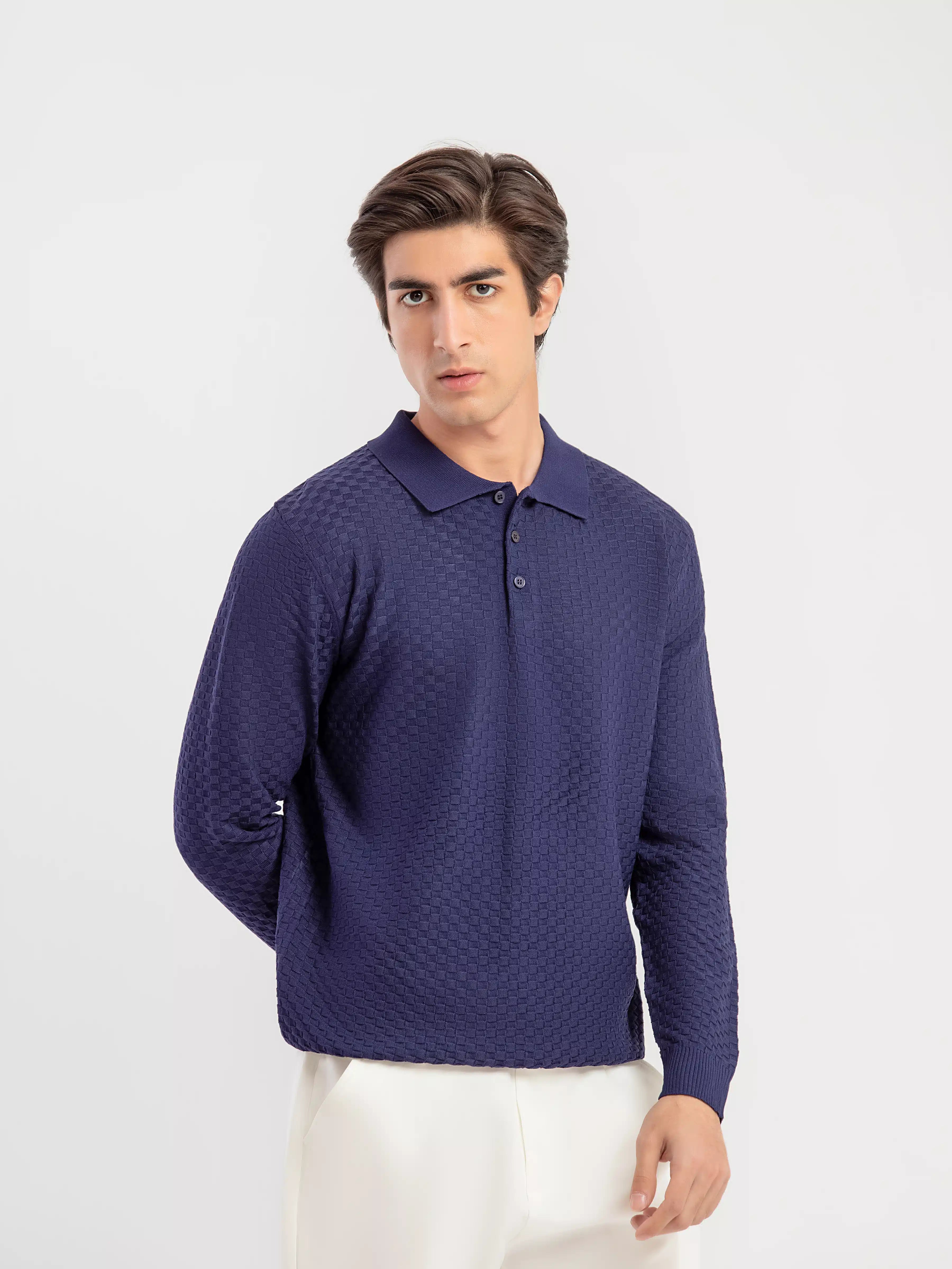 Basketweave Knitted Sweater - FMTSWT5-060