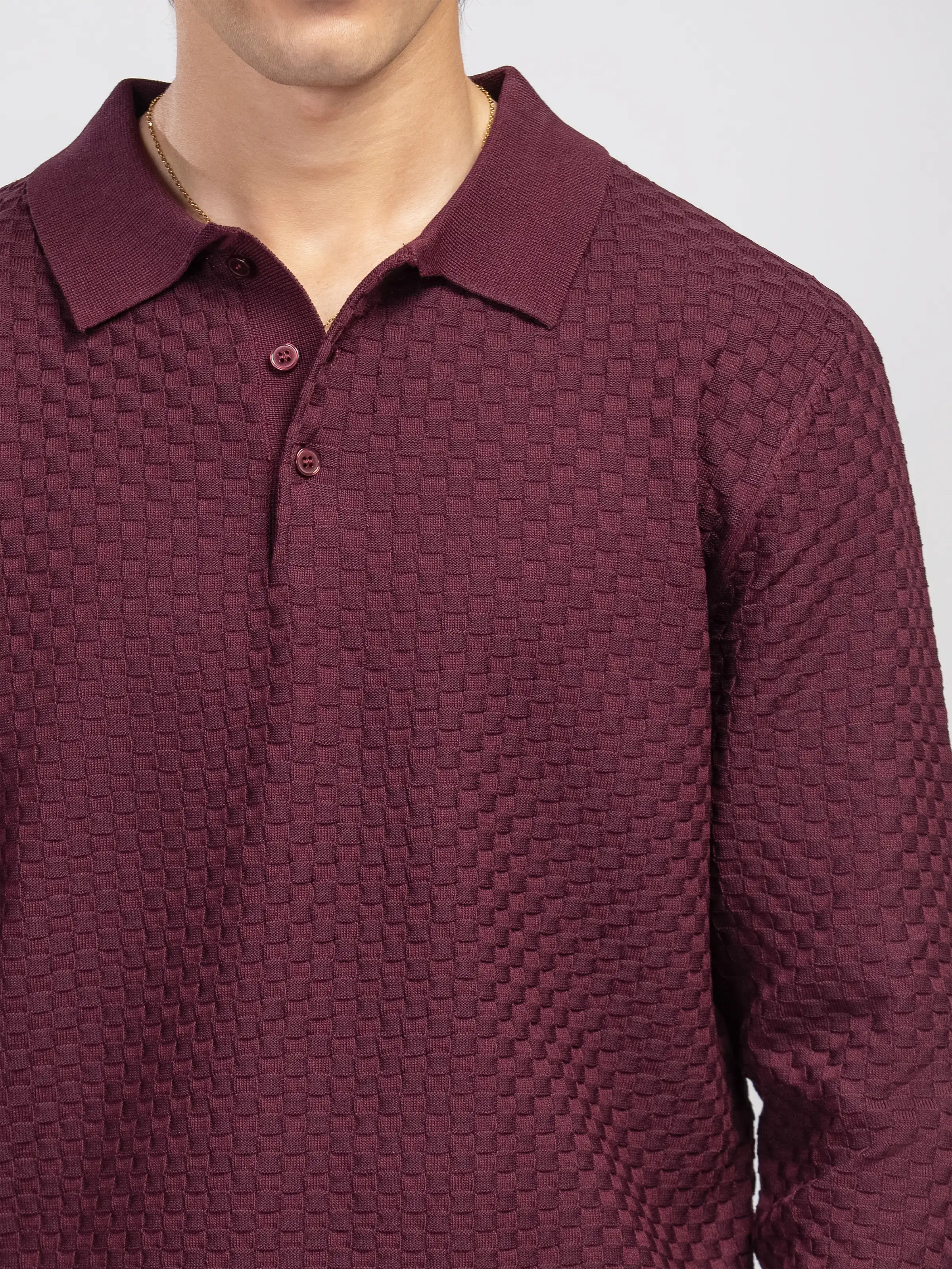 Basketweave Knitted Sweater - FMTSWT5-061