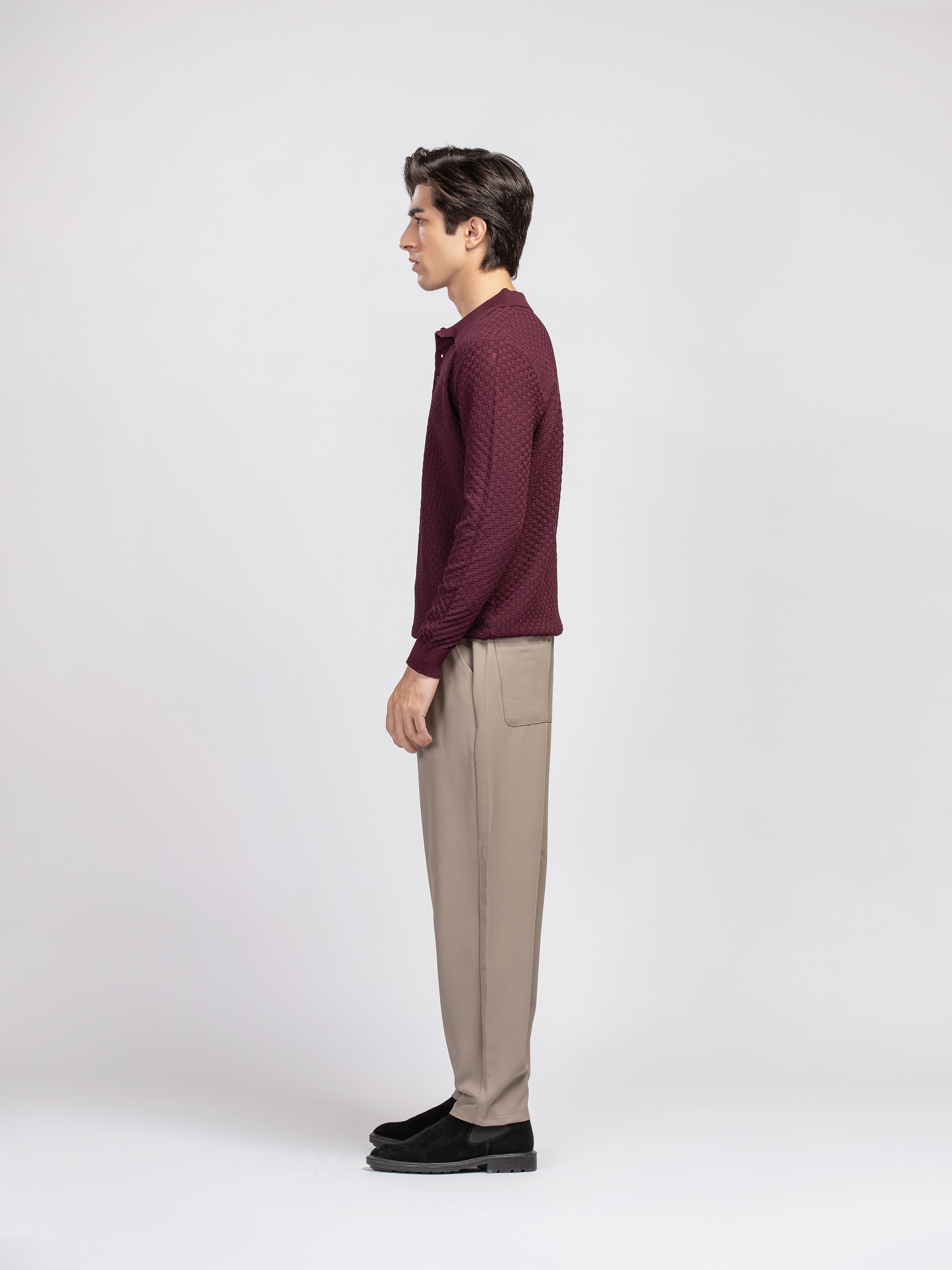 Basketweave Knitted Sweater - FMTSWT5-061