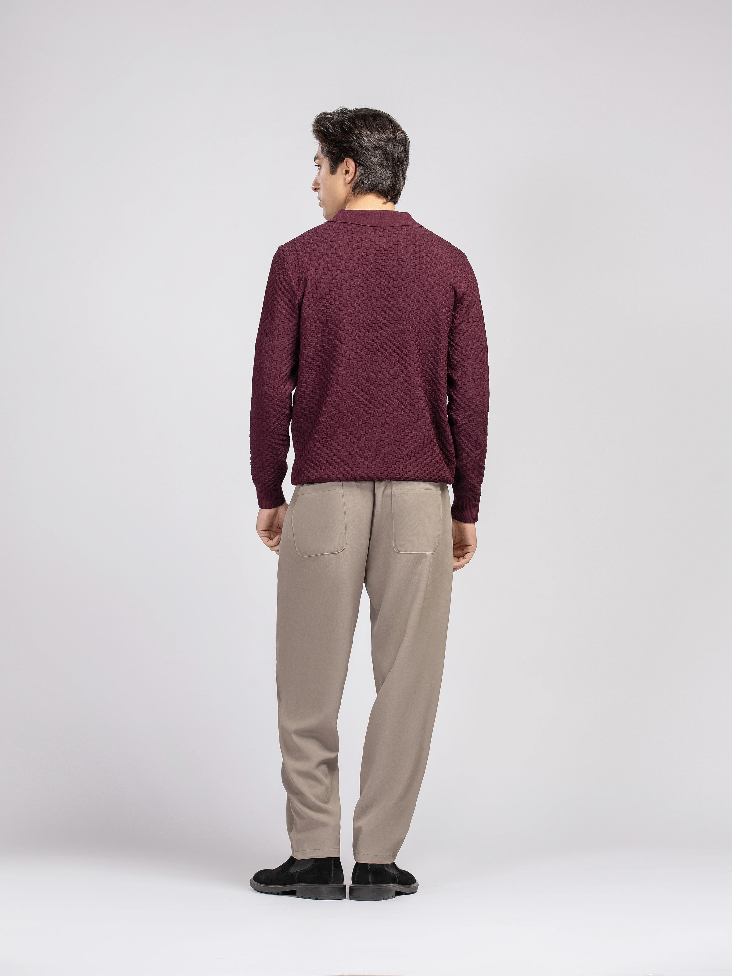 Basketweave Knitted Sweater - FMTSWT5-061