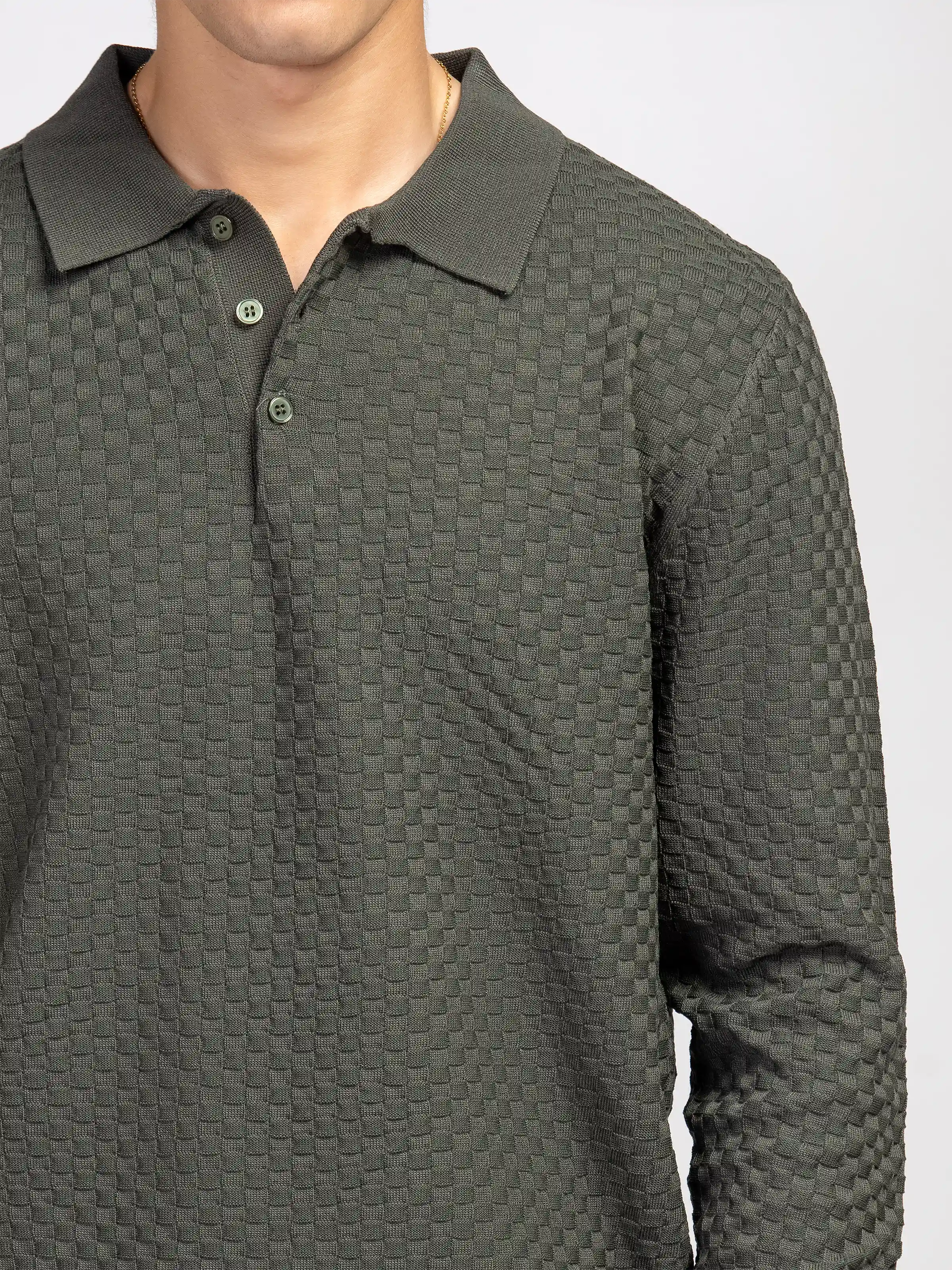 Basketweave Knitted Sweater - FMTSWT5-062