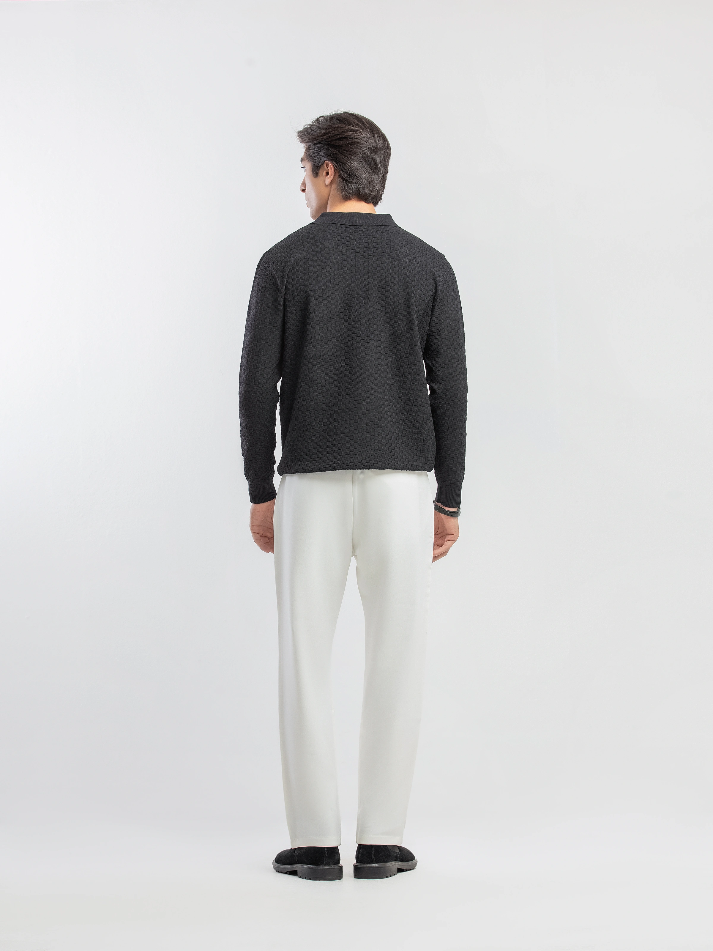 Basketweave Knitted Sweater - FMTSWT5-063