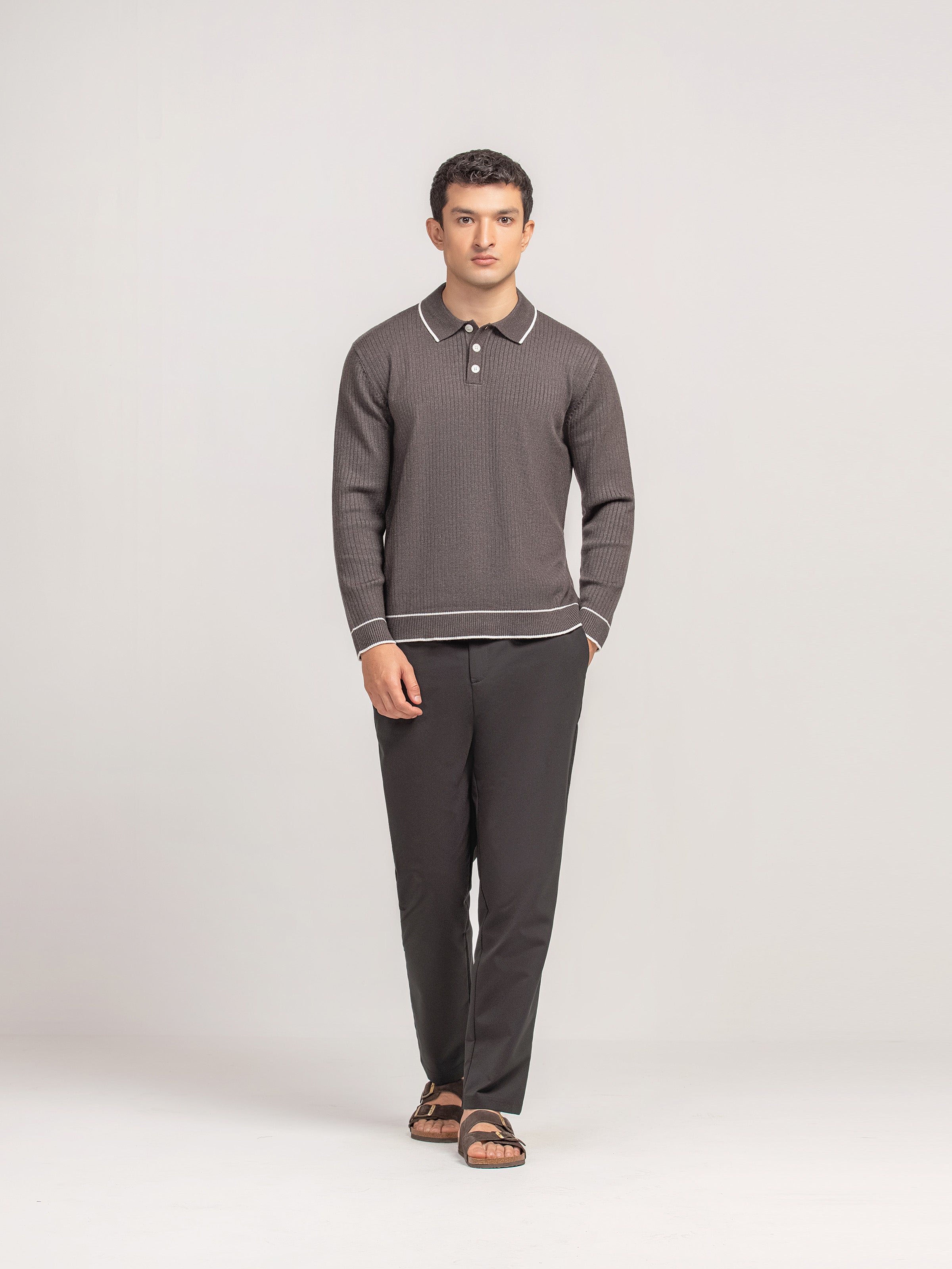 Regular Fit Knitted Sweater Polo - FMTSWT5-072