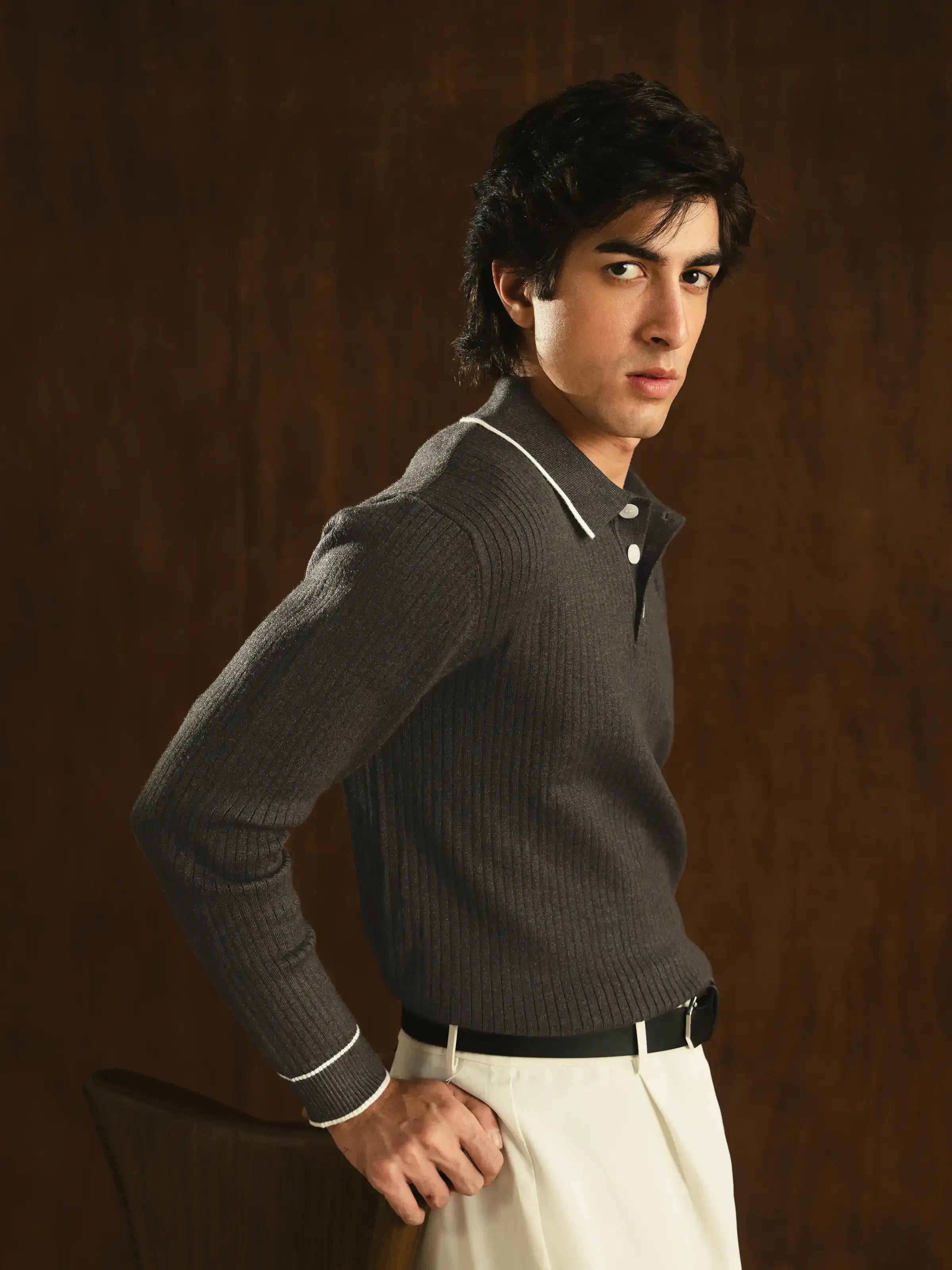 Knitted Sweater Polo - FMTSWT5-072