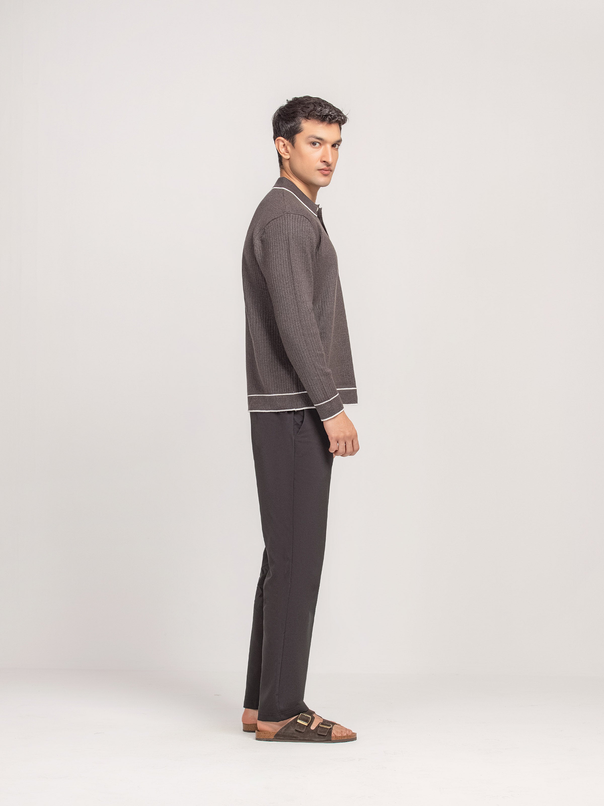 Regular Fit Knitted Sweater Polo - FMTSWT5-072