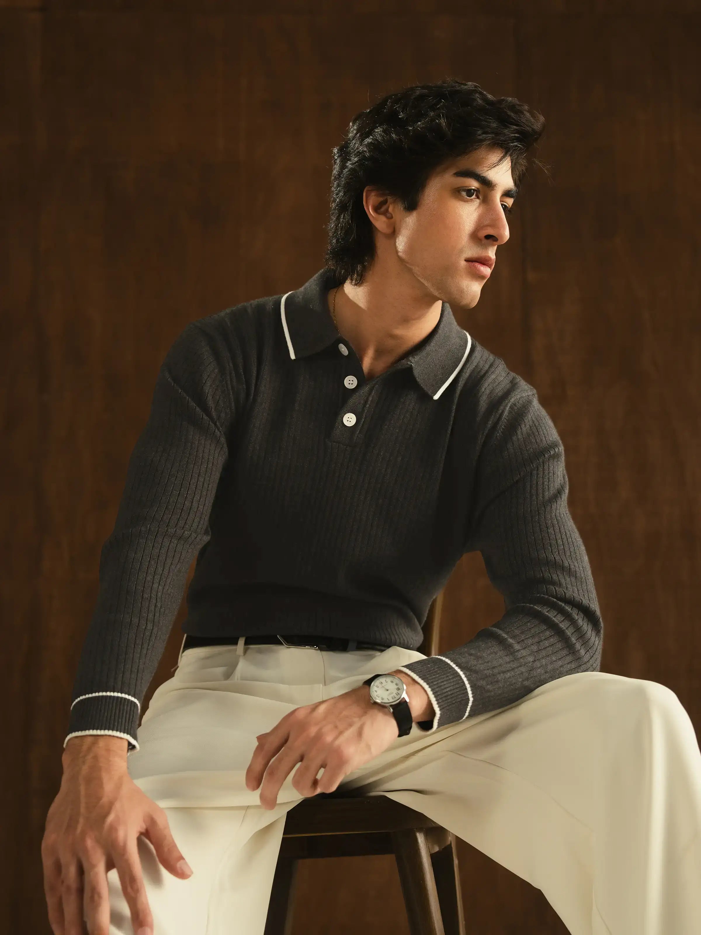 Knitted Sweater Polo - FMTSWT5-072