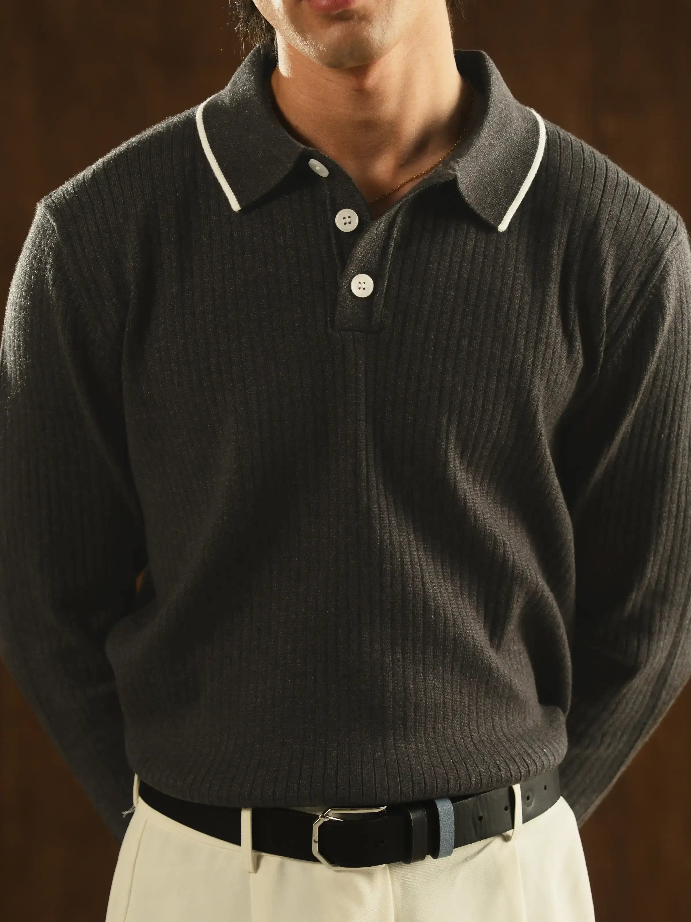 Knitted Sweater Polo - FMTSWT5-072