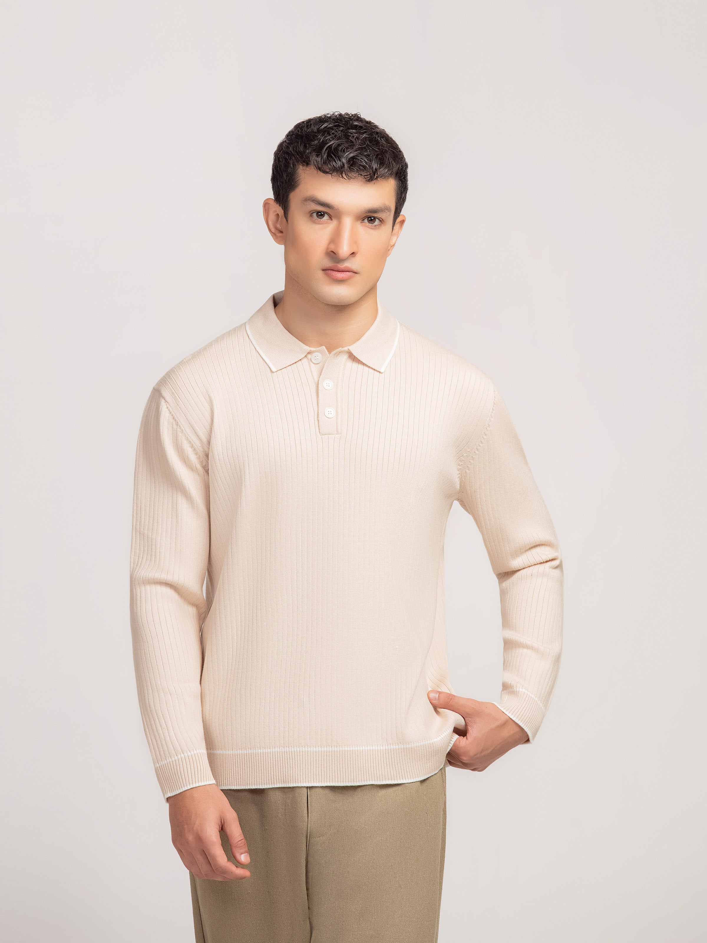 Regular Fit Knitted Sweater Polo - FMTSWT5-073