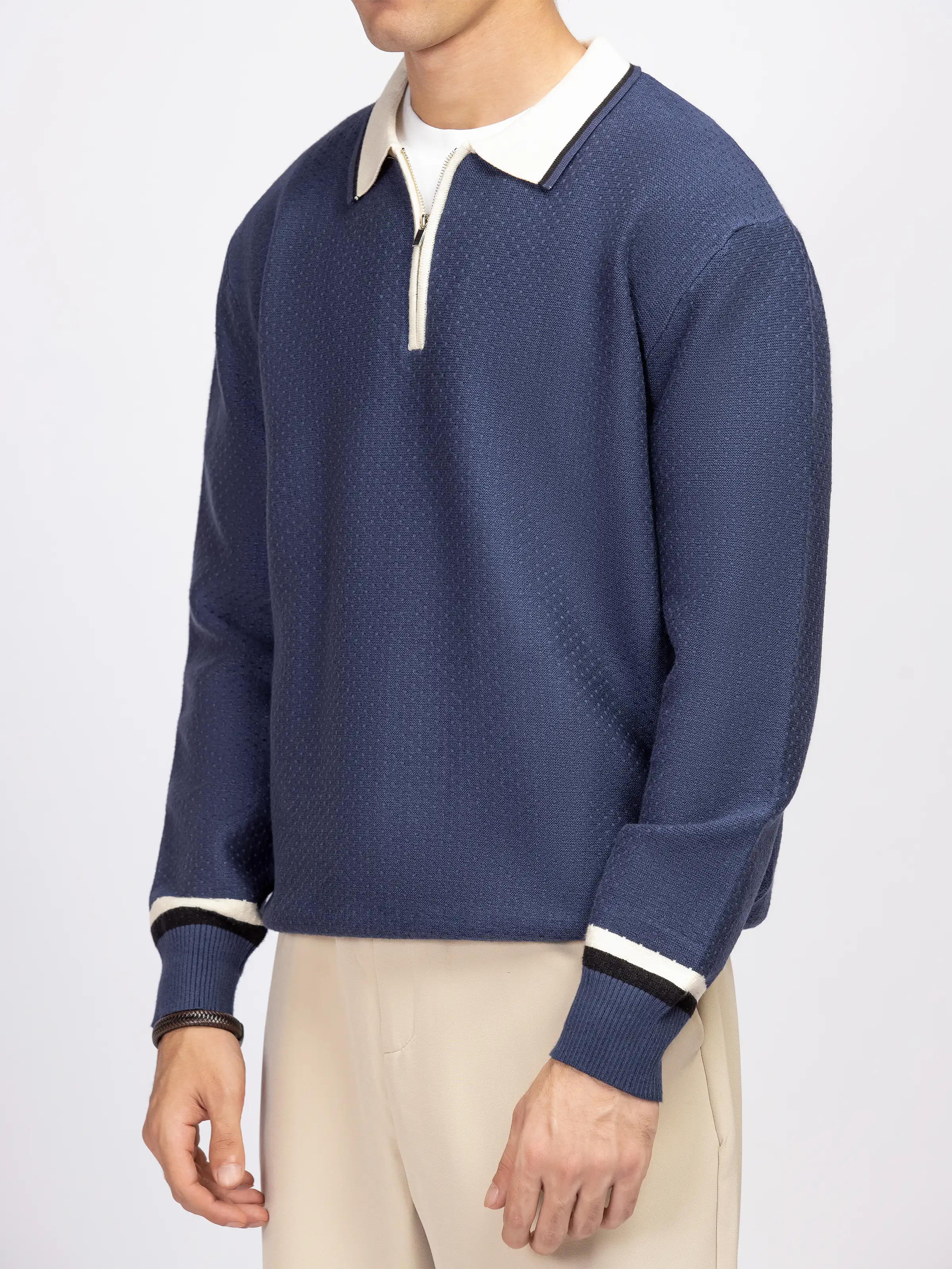 Zipper Knitted Sweater - FMTSWT5-077