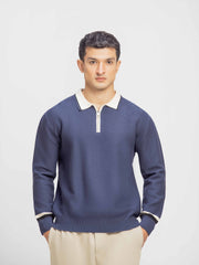 Zipper Knitted Sweater - FMTSWT5-077