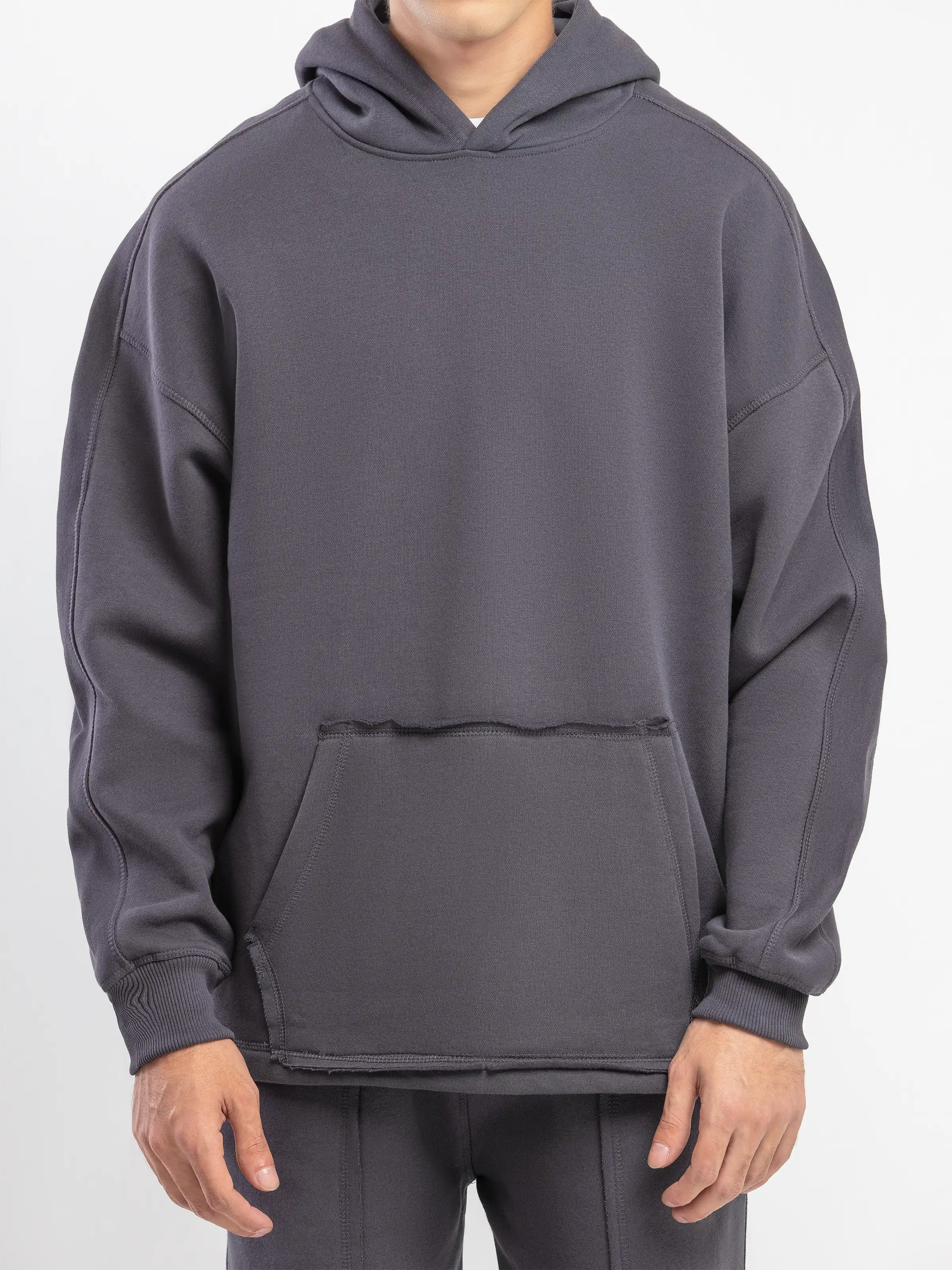 Cut & Sew Tracksuit Pullover Hoodie - FMTTKS5-016