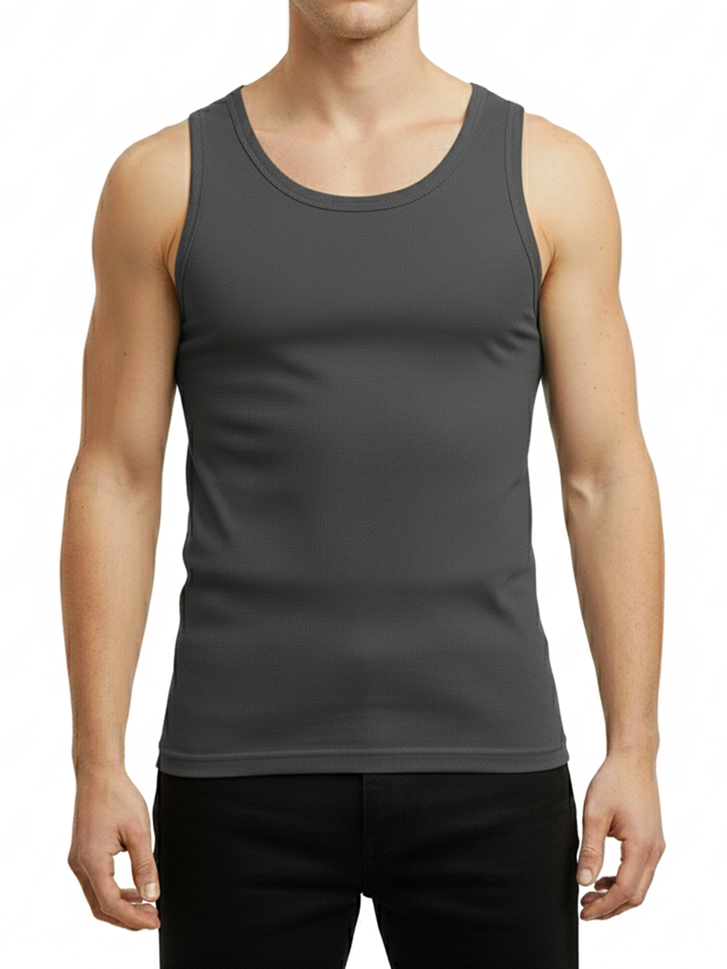 Regular Fit Ribbed Vest - FMTV5-004