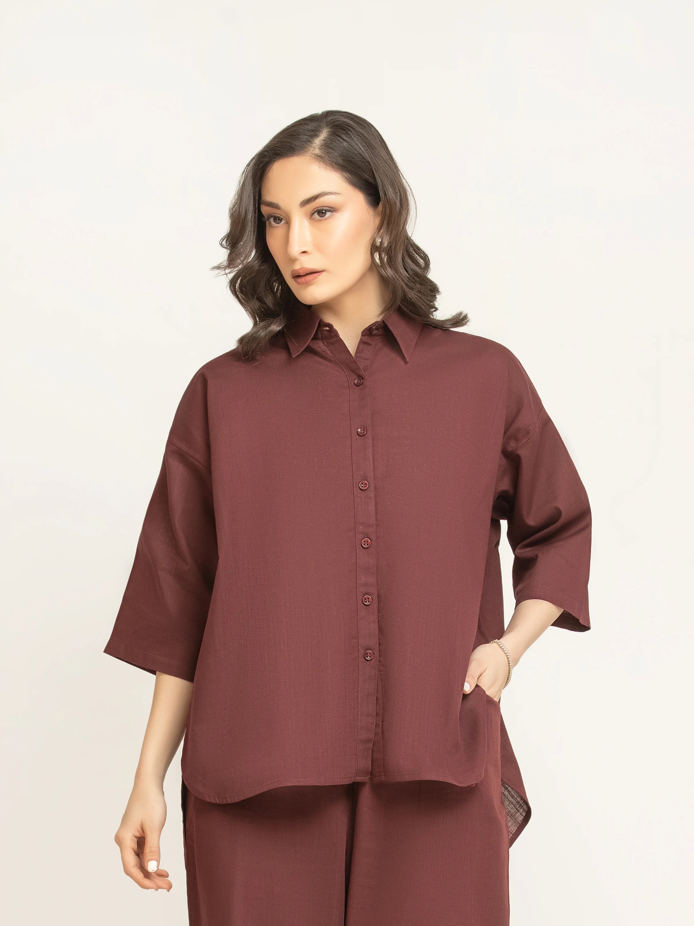 Relaxed Fit Khaddar Co-ord Set - FWTCS24-025