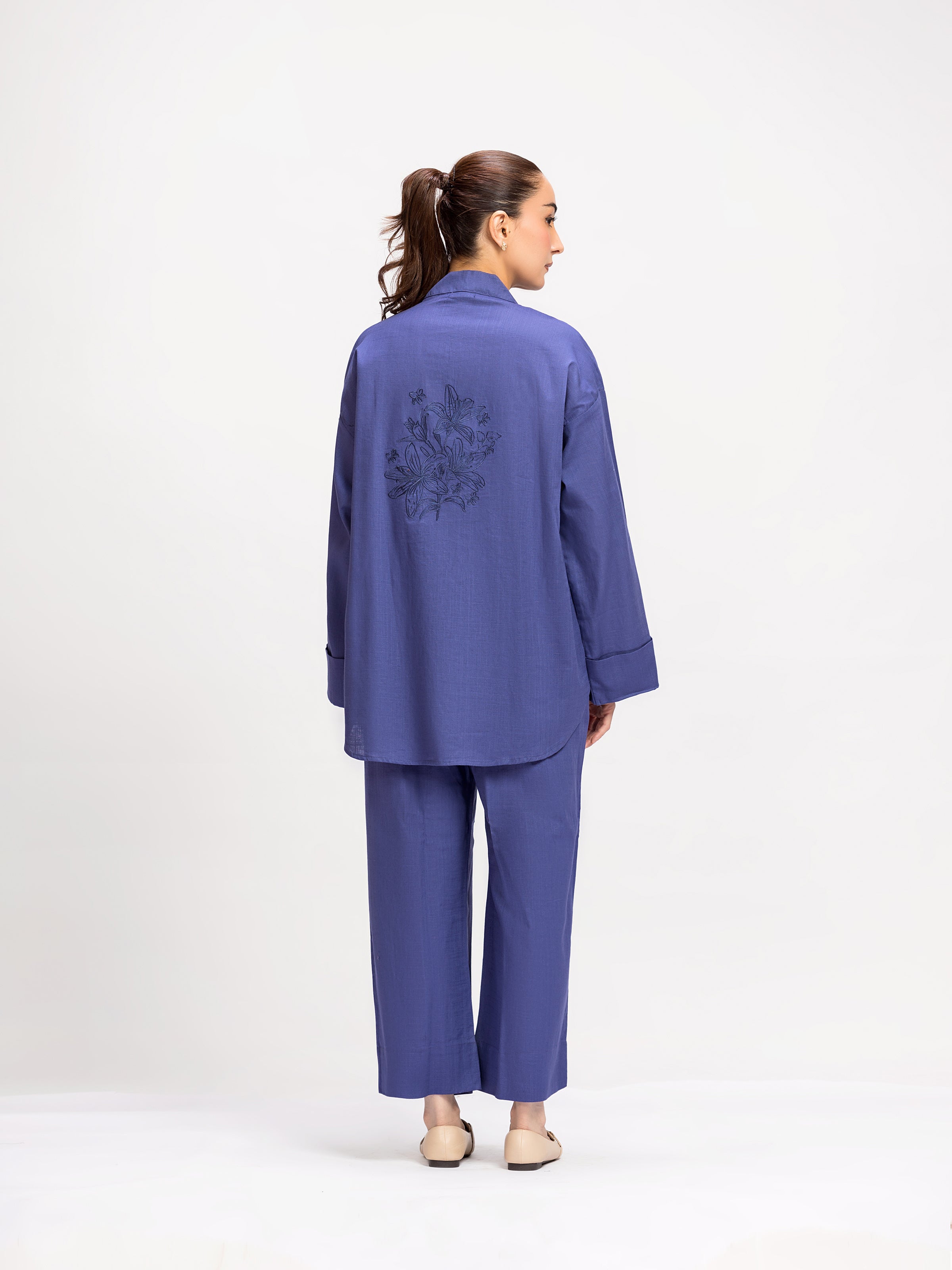 Relaxed Fit Embroidered Co-ord Set - FWTCS24-027