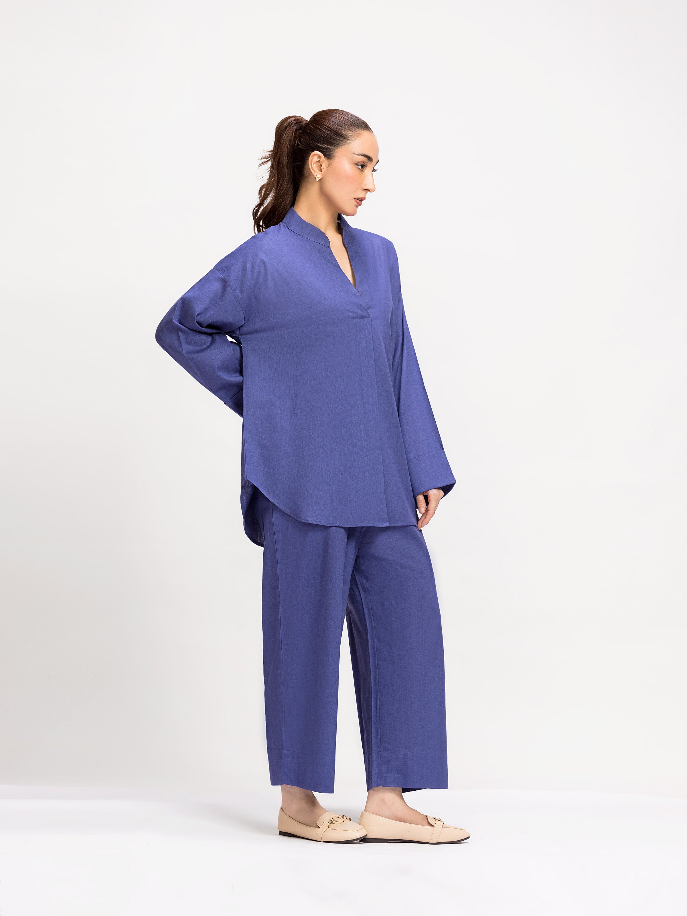 Relaxed Fit Embroidered Co-ord Set - FWTCS24-027